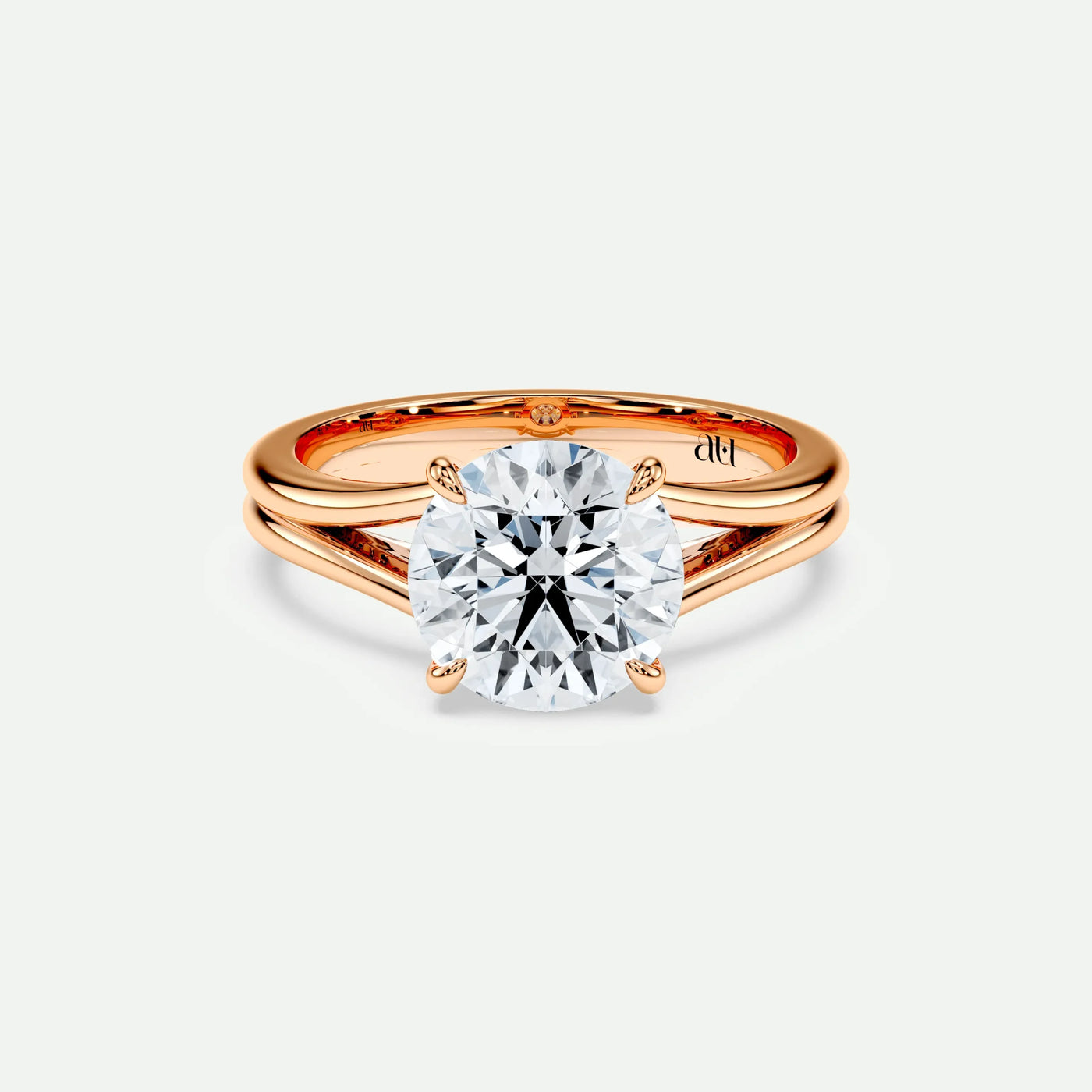 Round - Silver (Rose Gold)