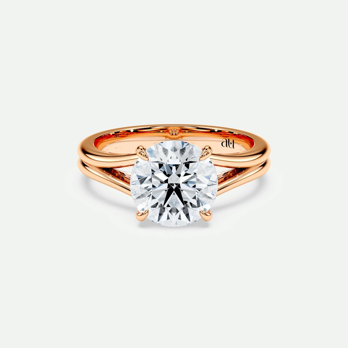 Round - Silver (Rose Gold)