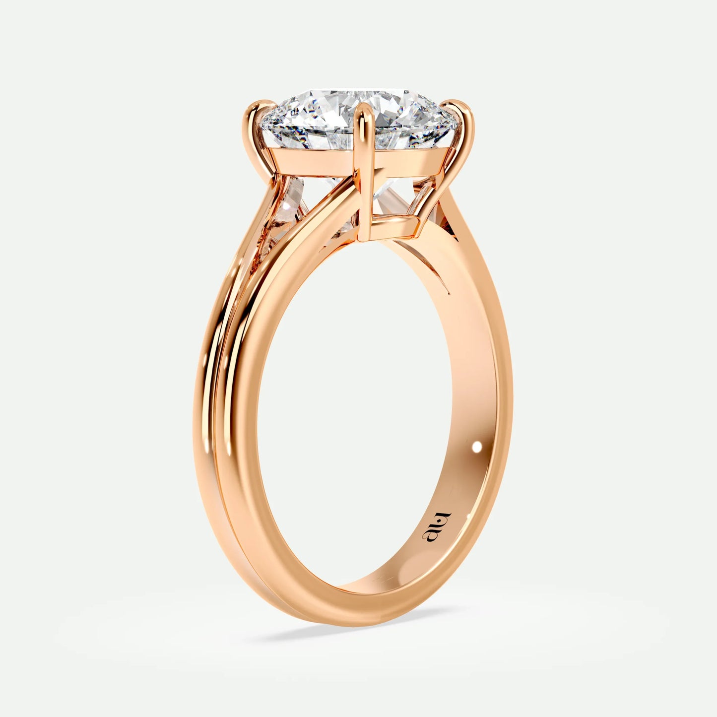 Round - Silver (Rose Gold)