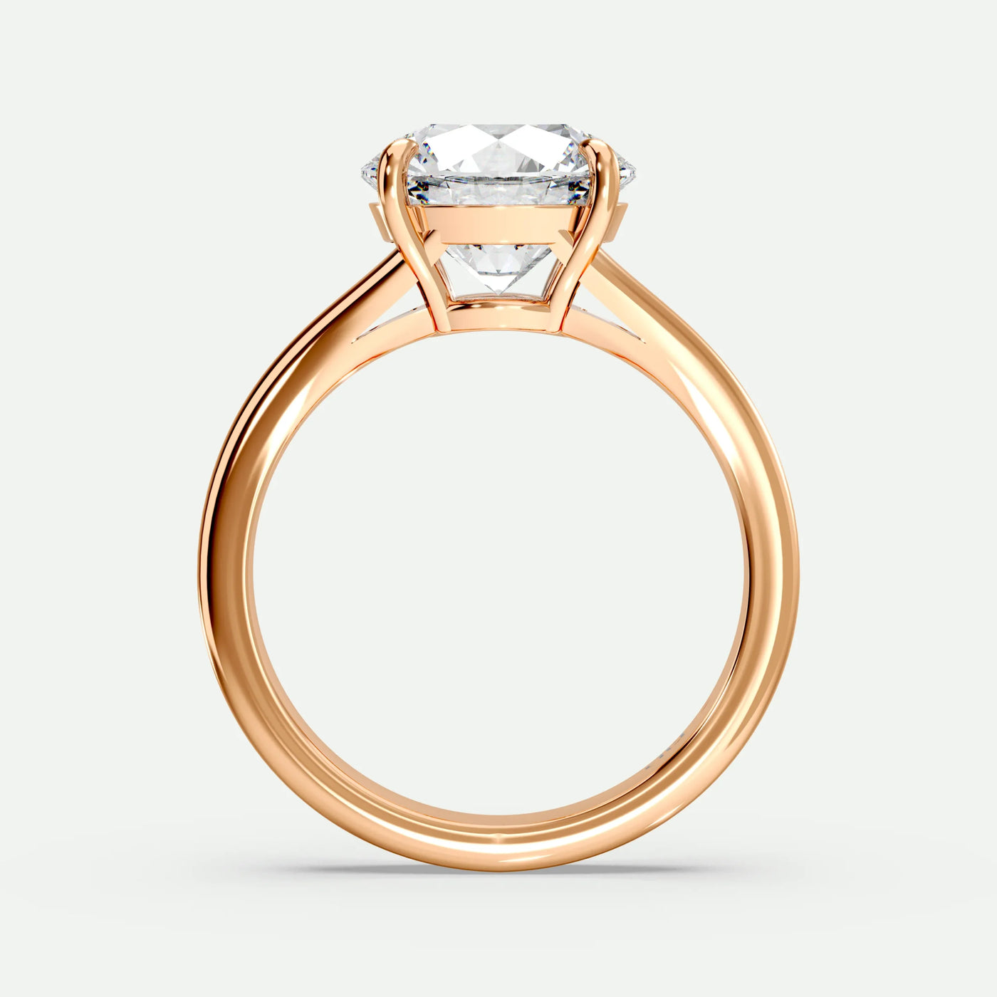 Round - Silver (Rose Gold)