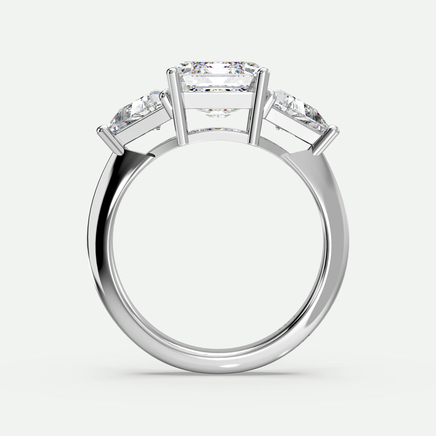 Emerald - Silver (White Gold)