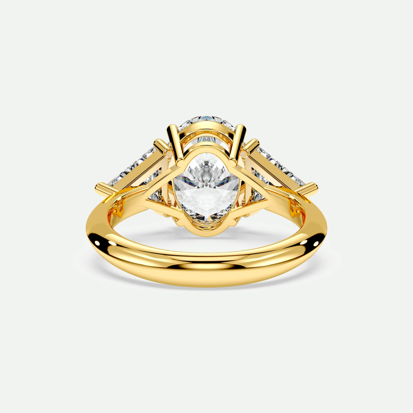 Oval - Silver (Yellow Gold)