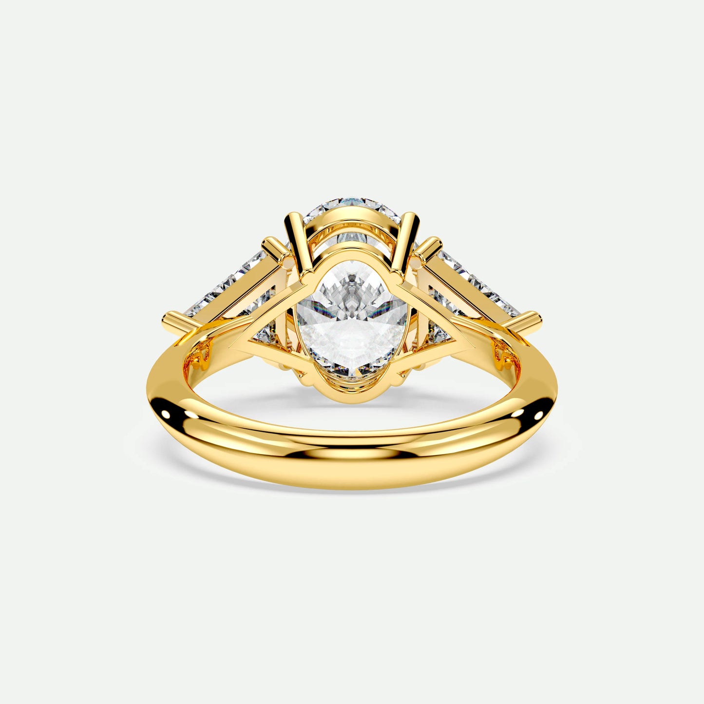 Oval - Silver (Yellow Gold)