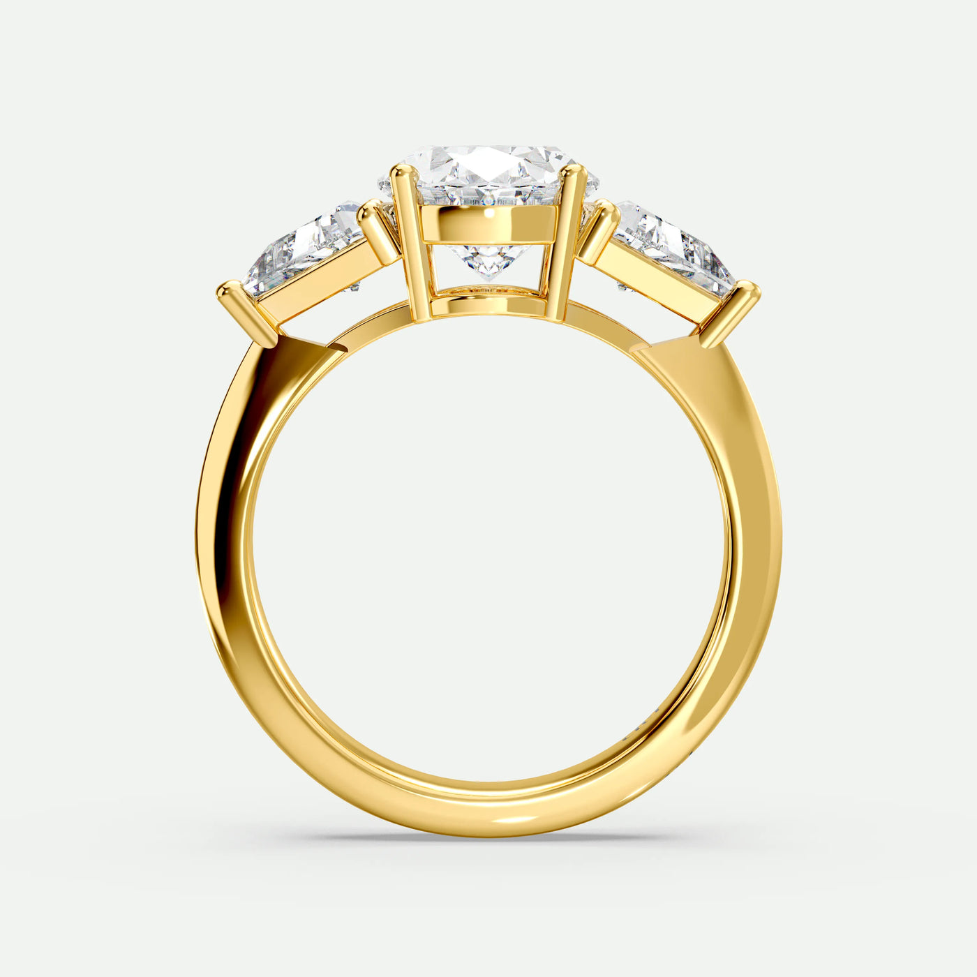 Oval - Silver (Yellow Gold)