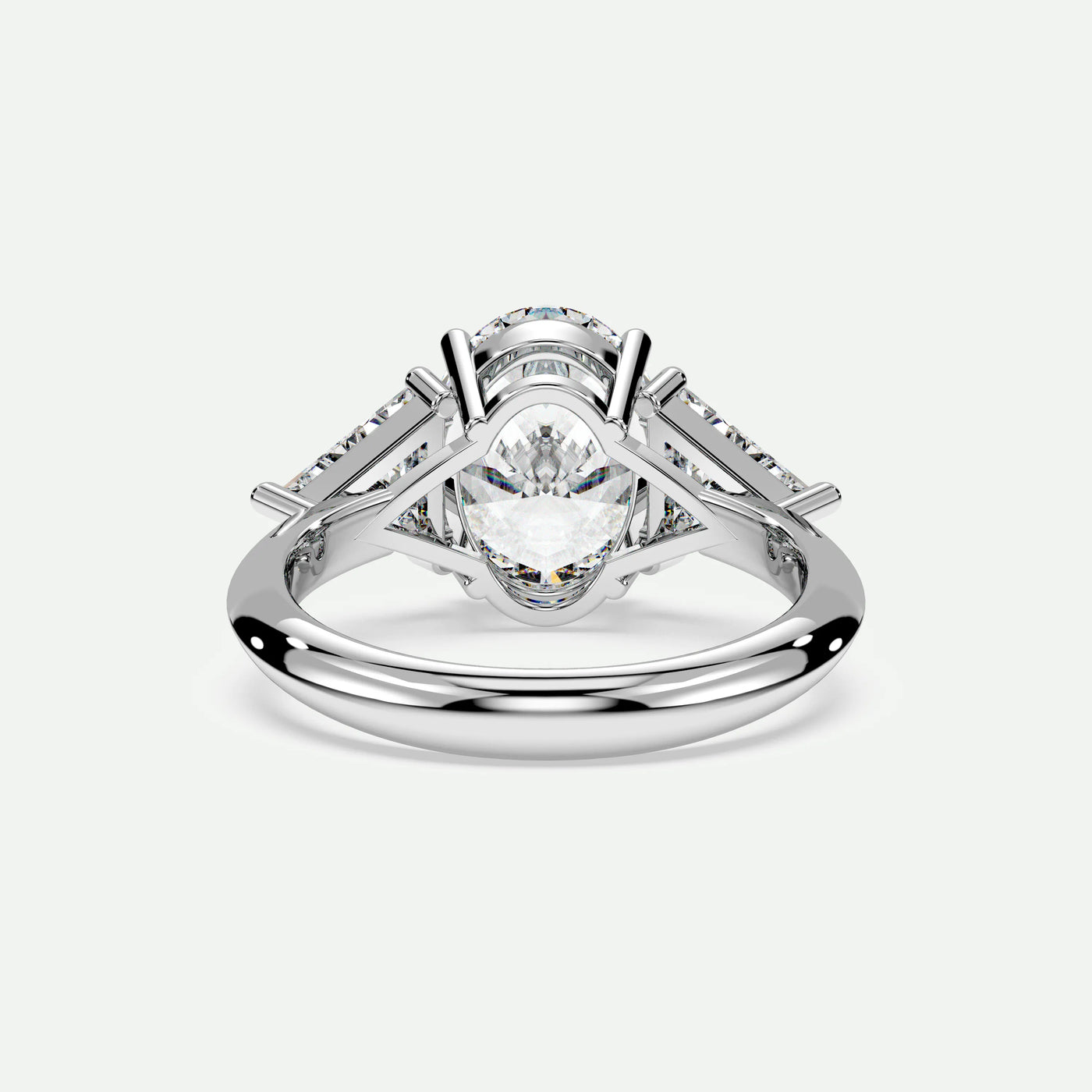Oval - Silver (White Gold)
