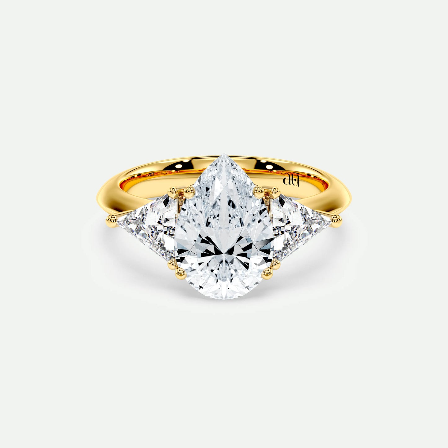 Pear - Silver (Yellow Gold)