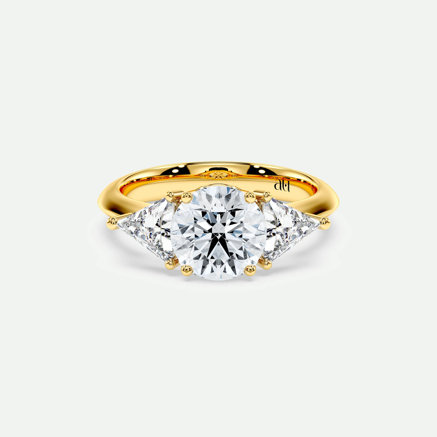 Round - Silver (Yellow Gold)