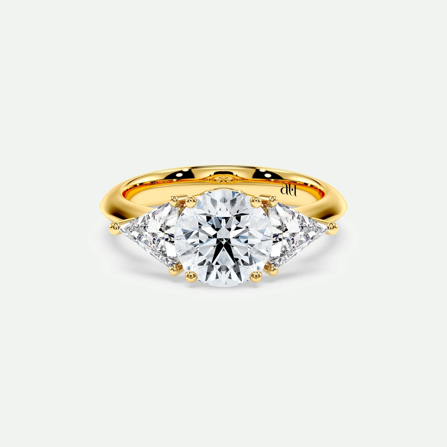Round - Silver (Yellow Gold)