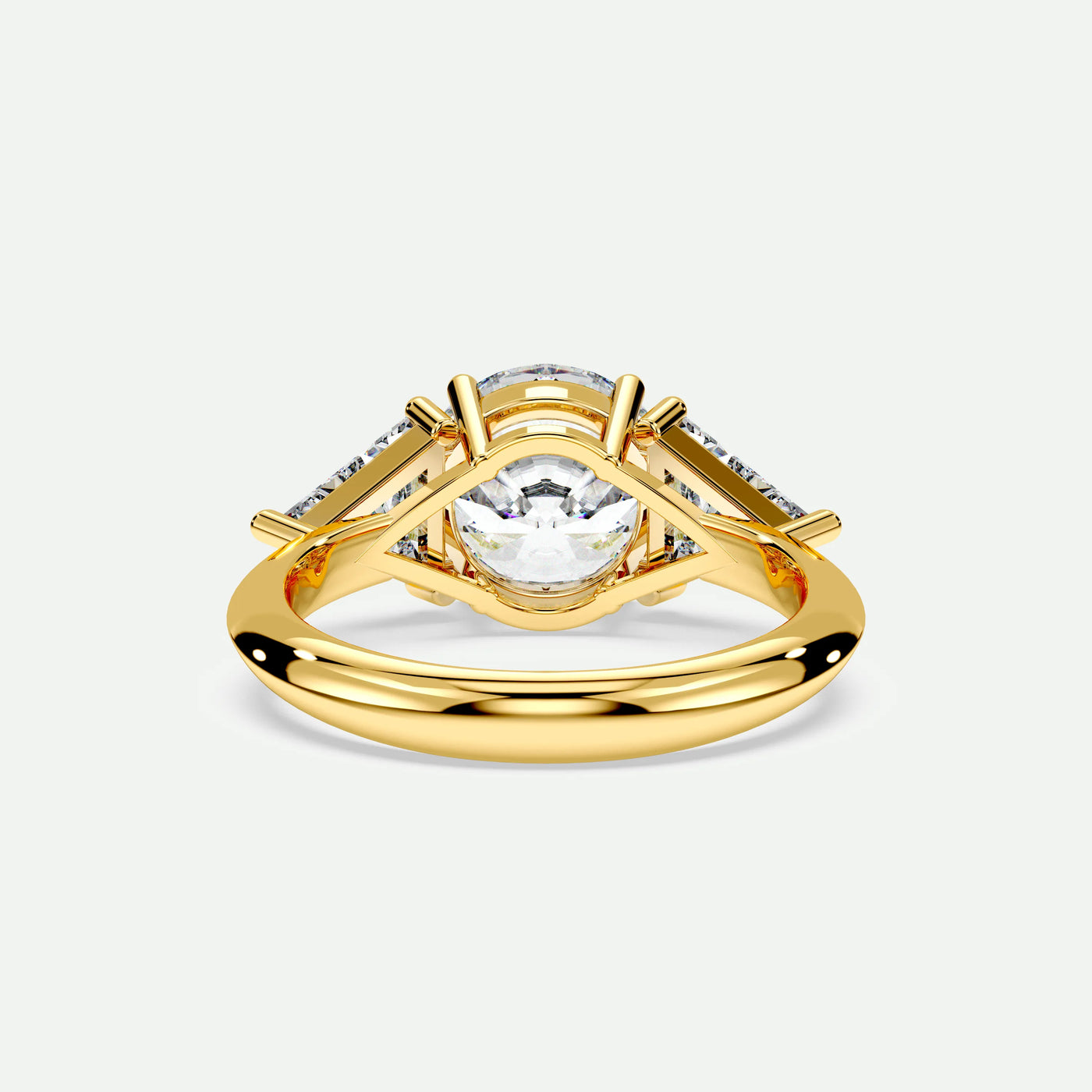 Round - Silver (Yellow Gold)