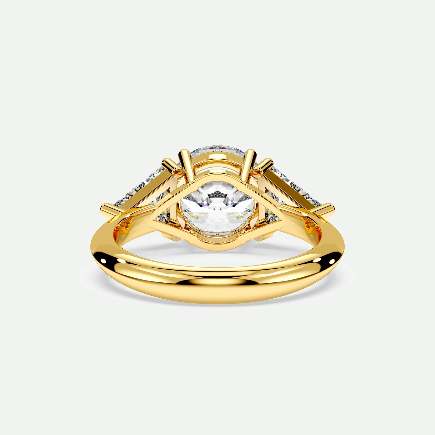 Round - Silver (Yellow Gold)