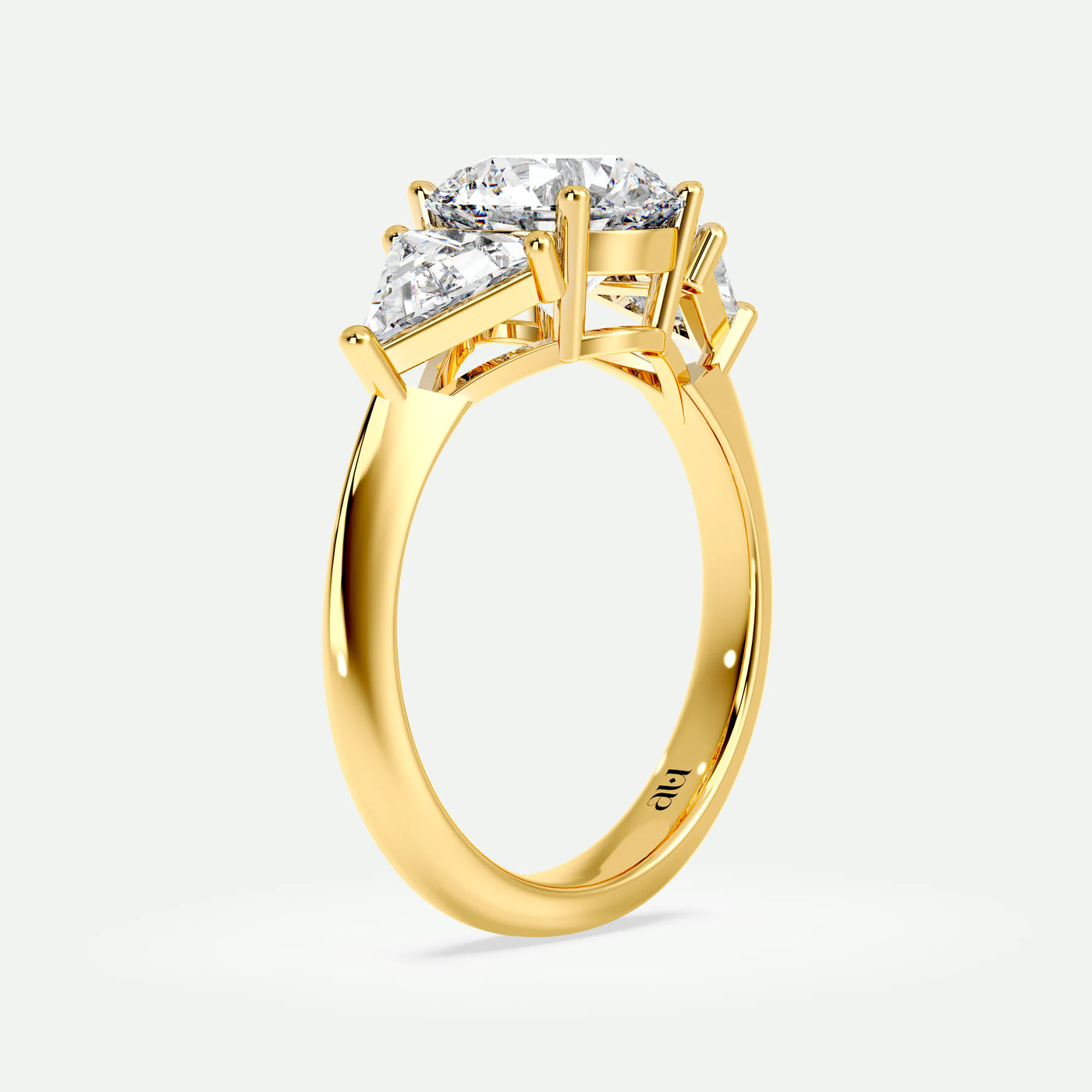 Round - Silver (Yellow Gold)