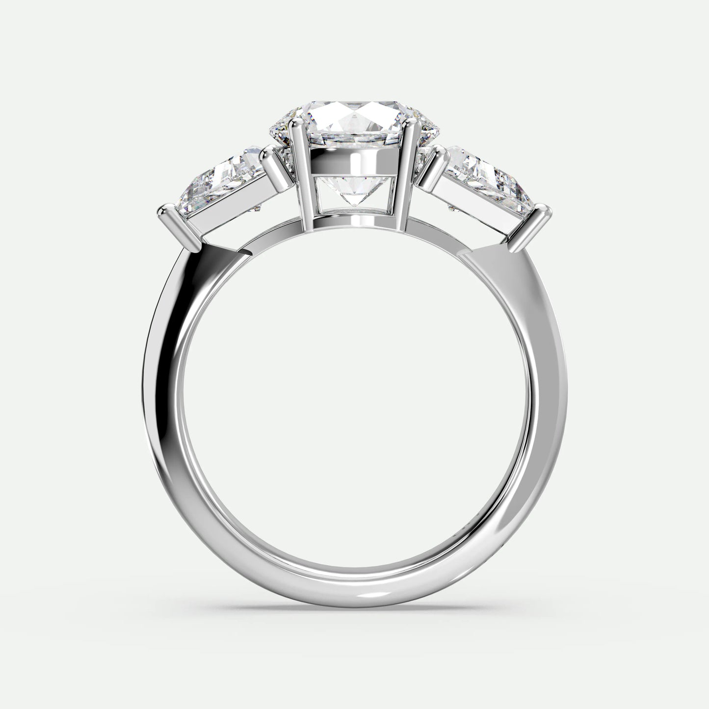 Round - Silver (White Gold)