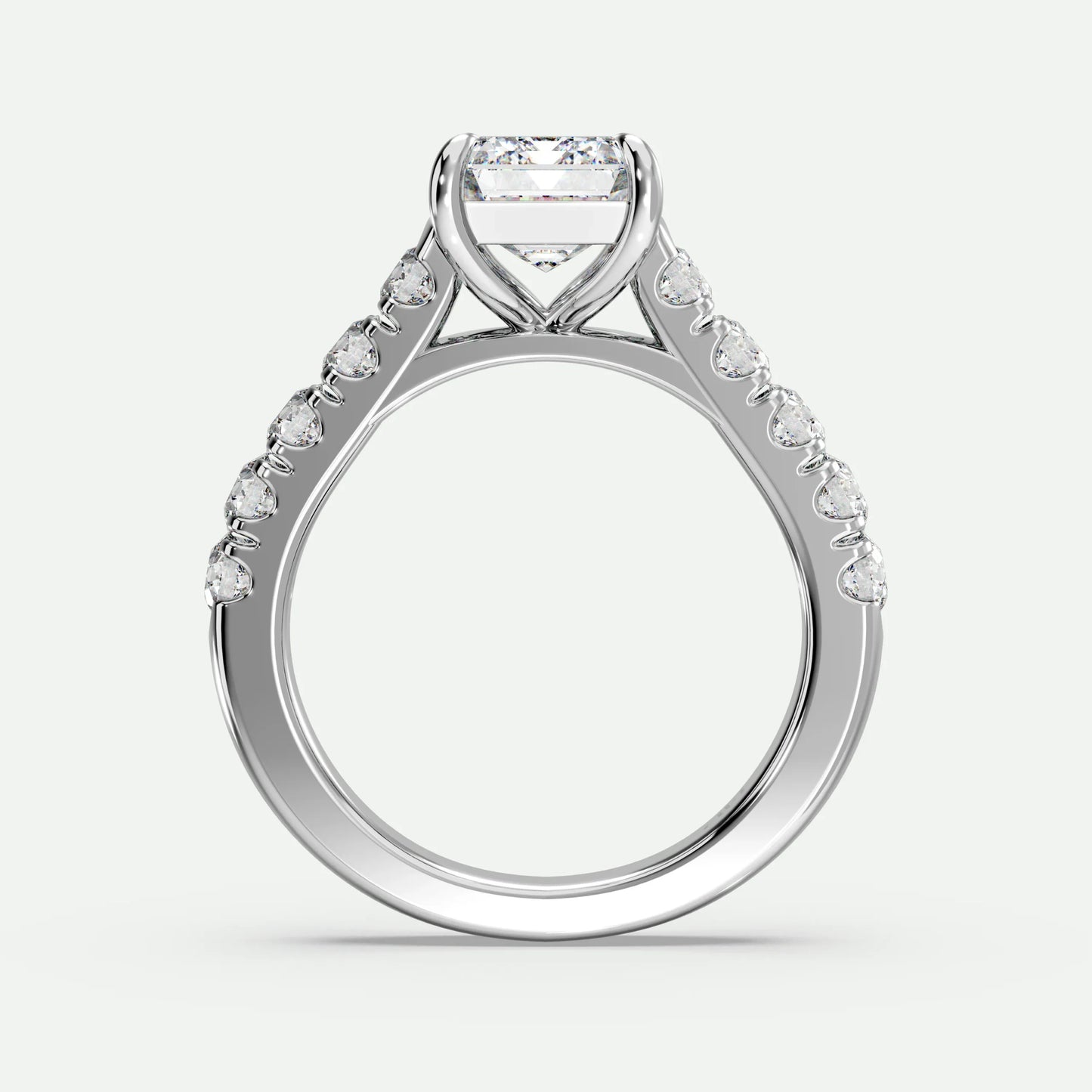 Emerald - Silver (White Gold)