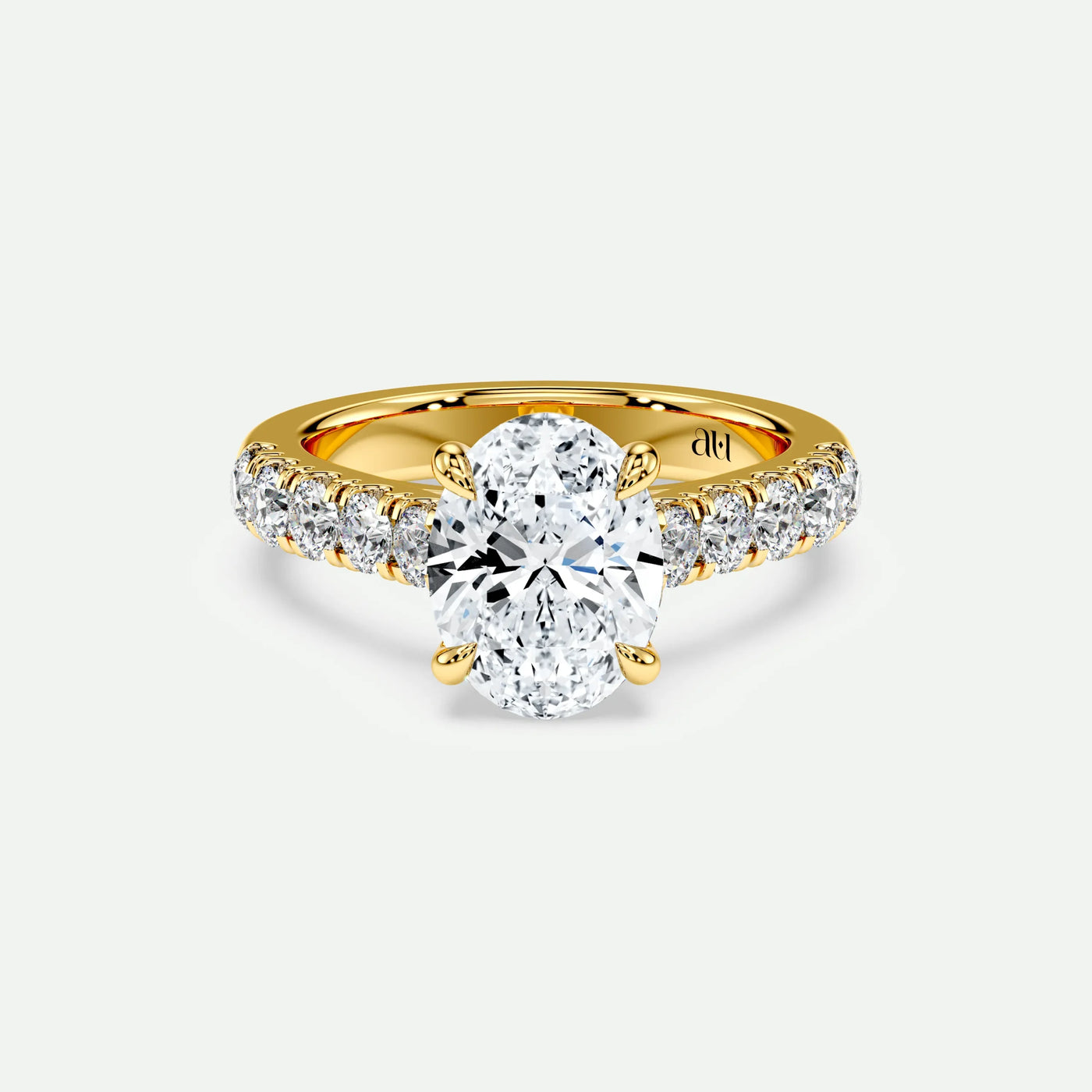 Oval - Silver (Yellow Gold)