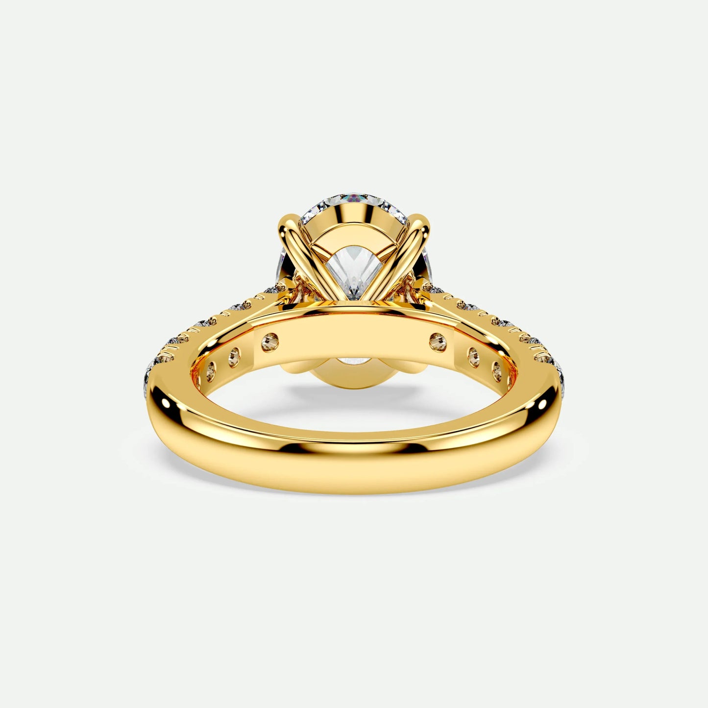 Oval - Silver (Yellow Gold)