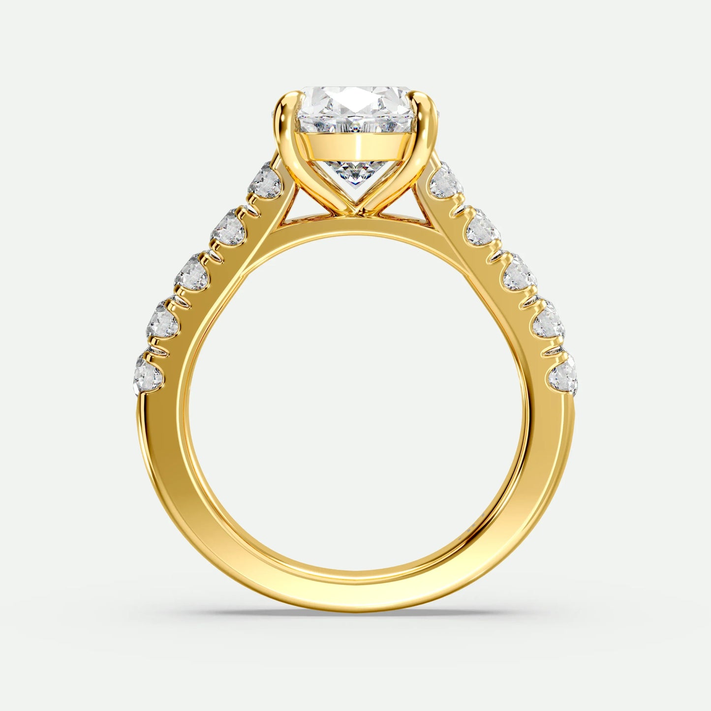 Oval - Silver (Yellow Gold)