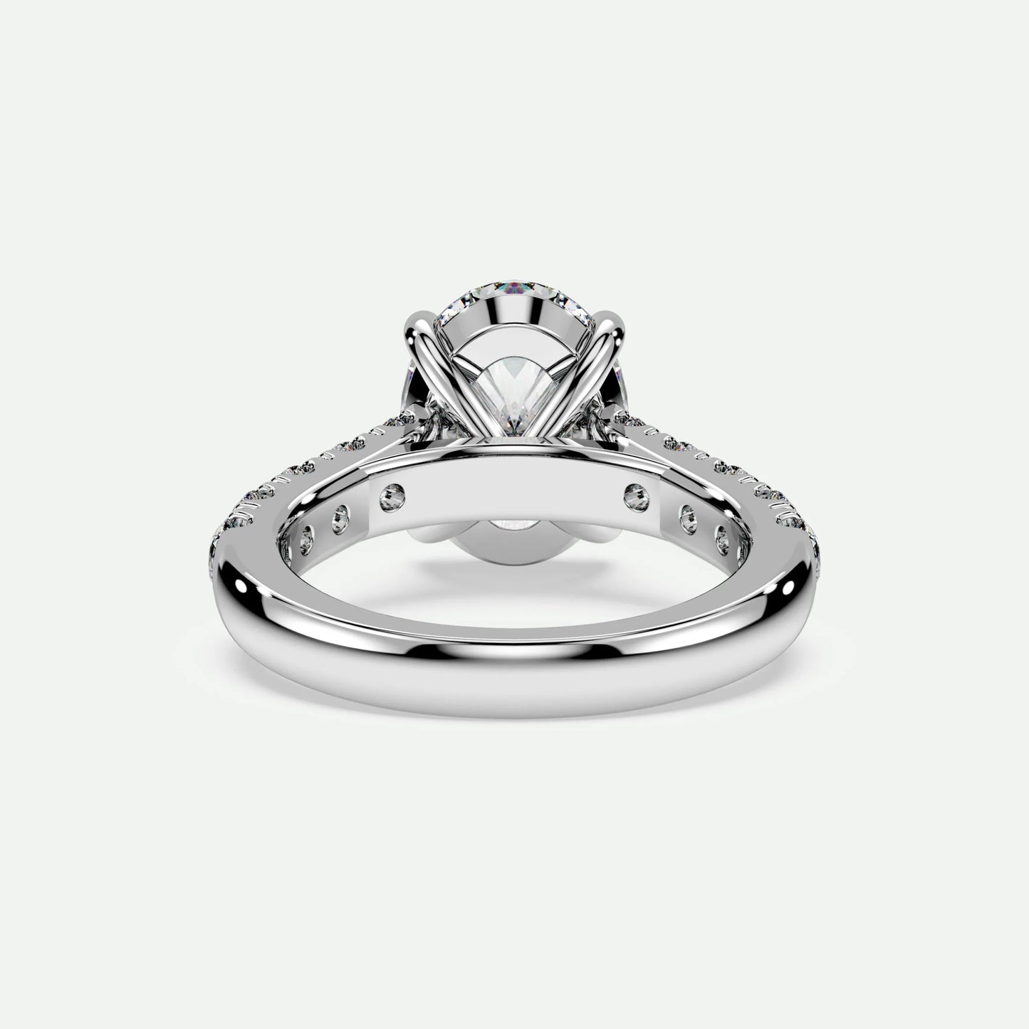 Oval - Silver (White Gold)