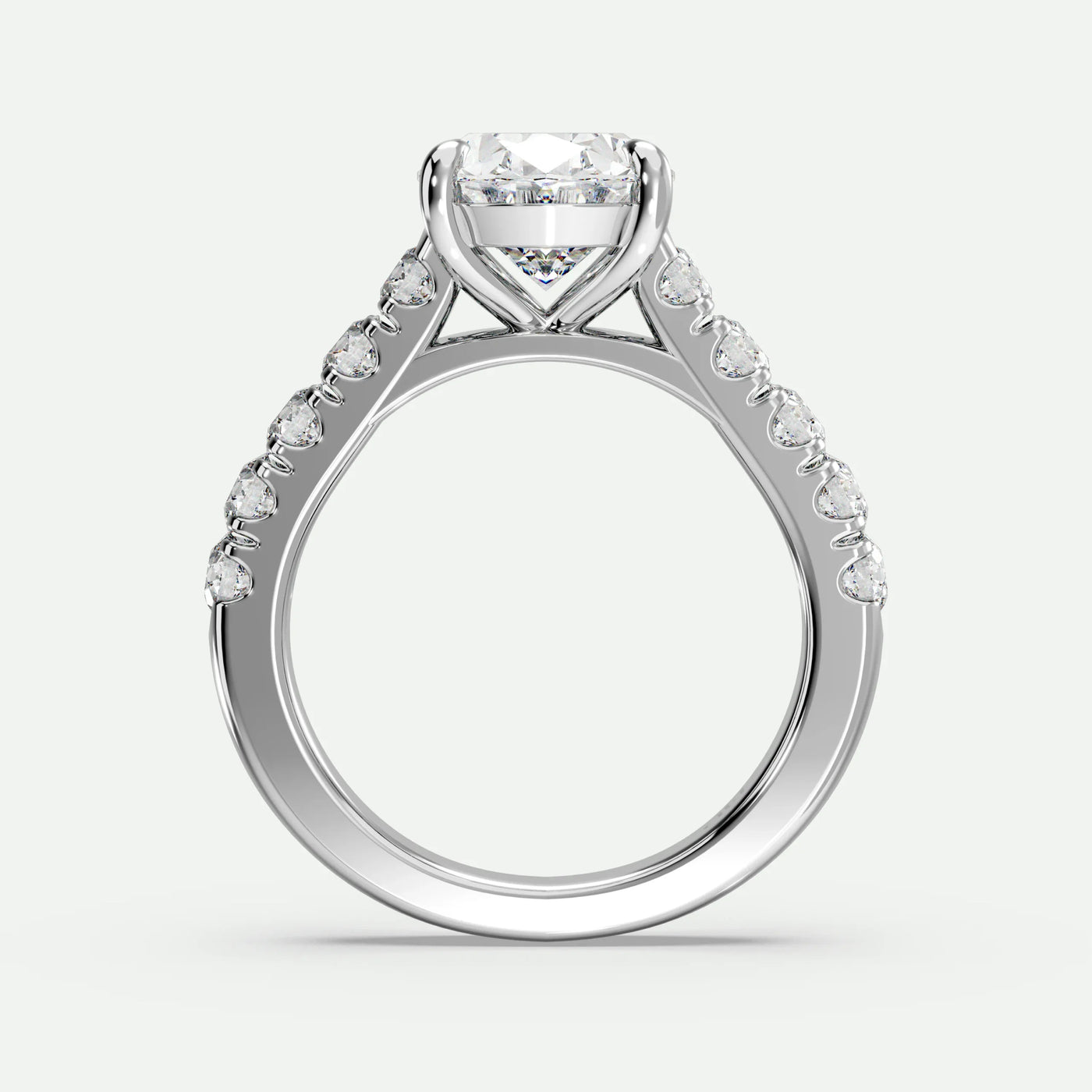Oval - Silver (White Gold)