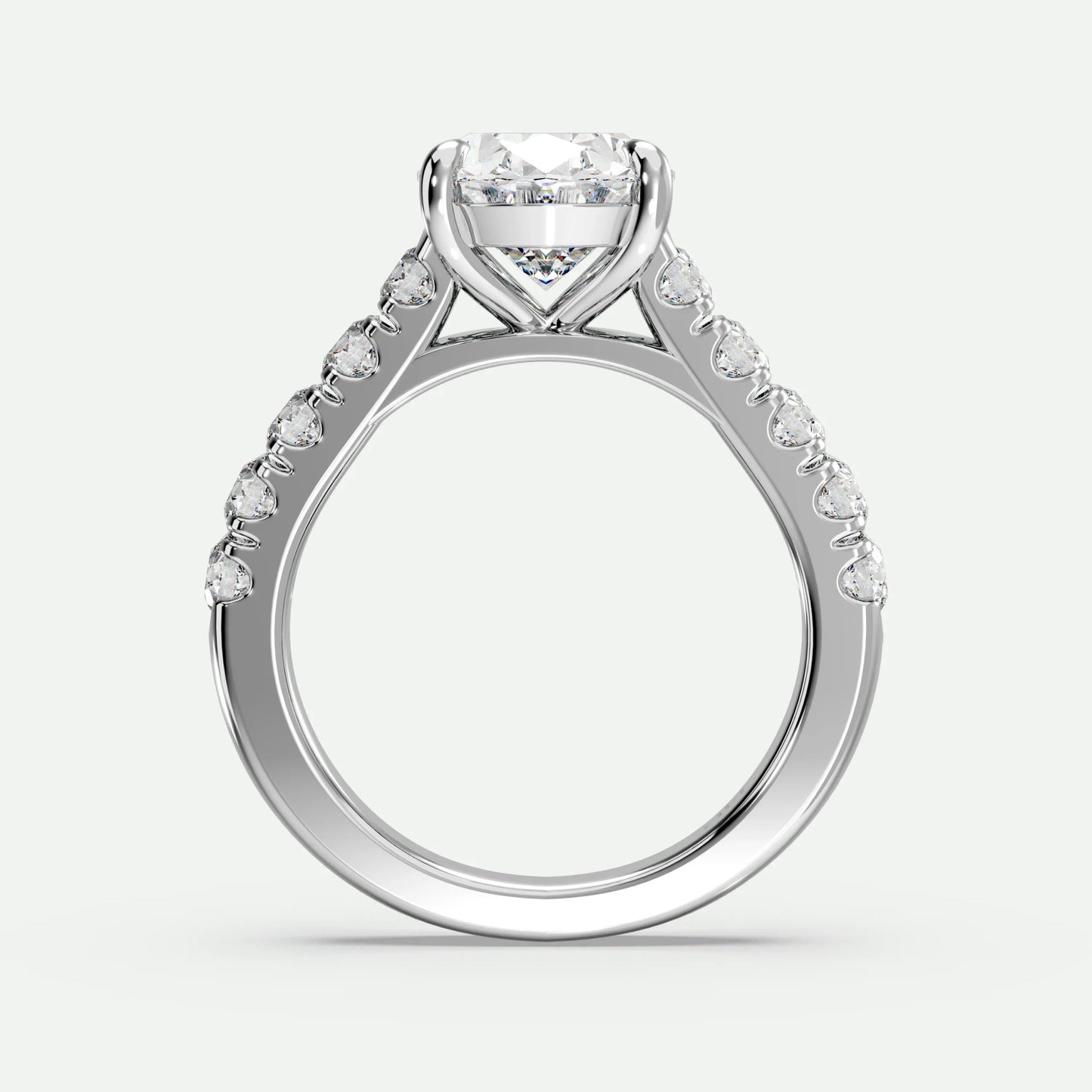 Oval - Silver (White Gold)