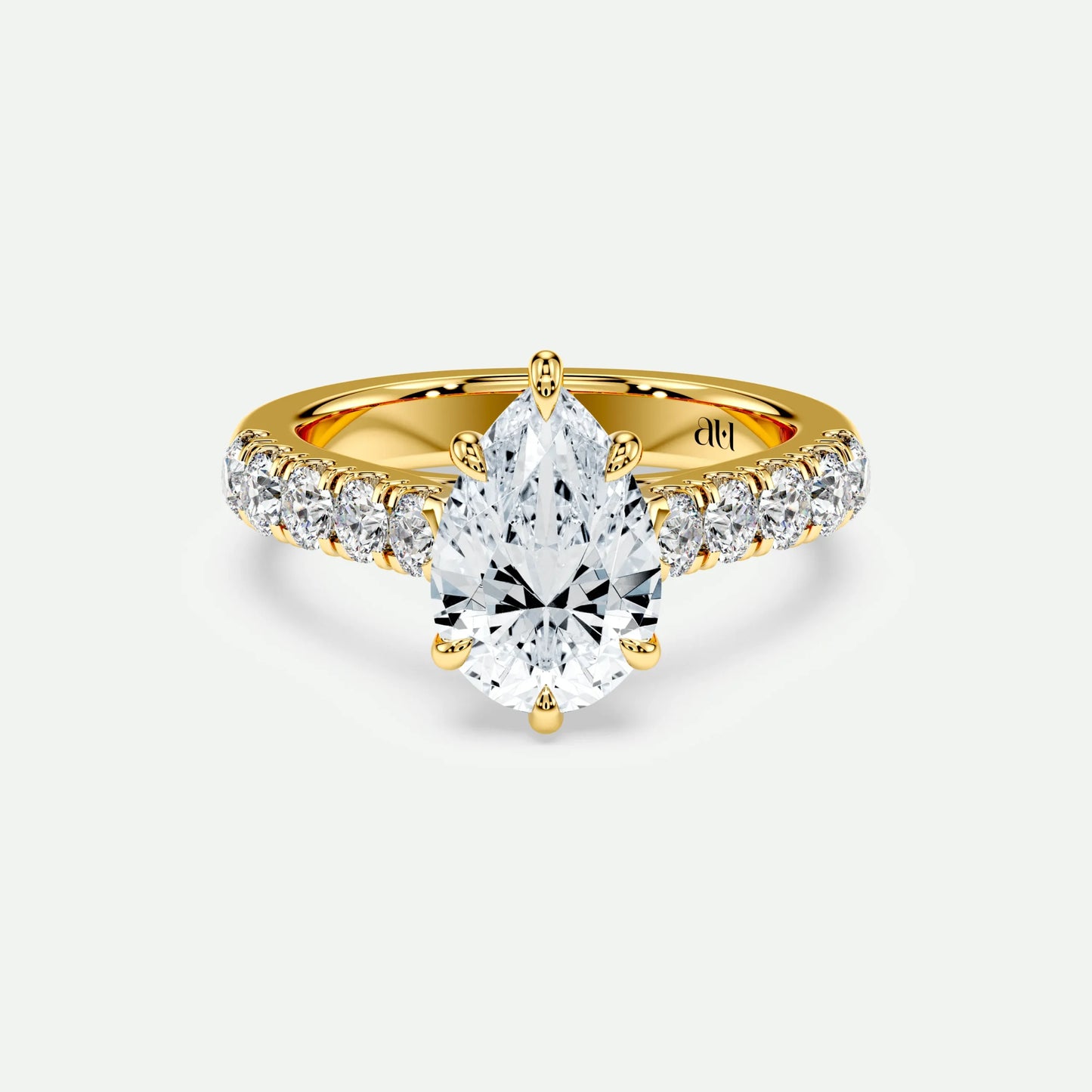 Pear - Silver (Yellow Gold)