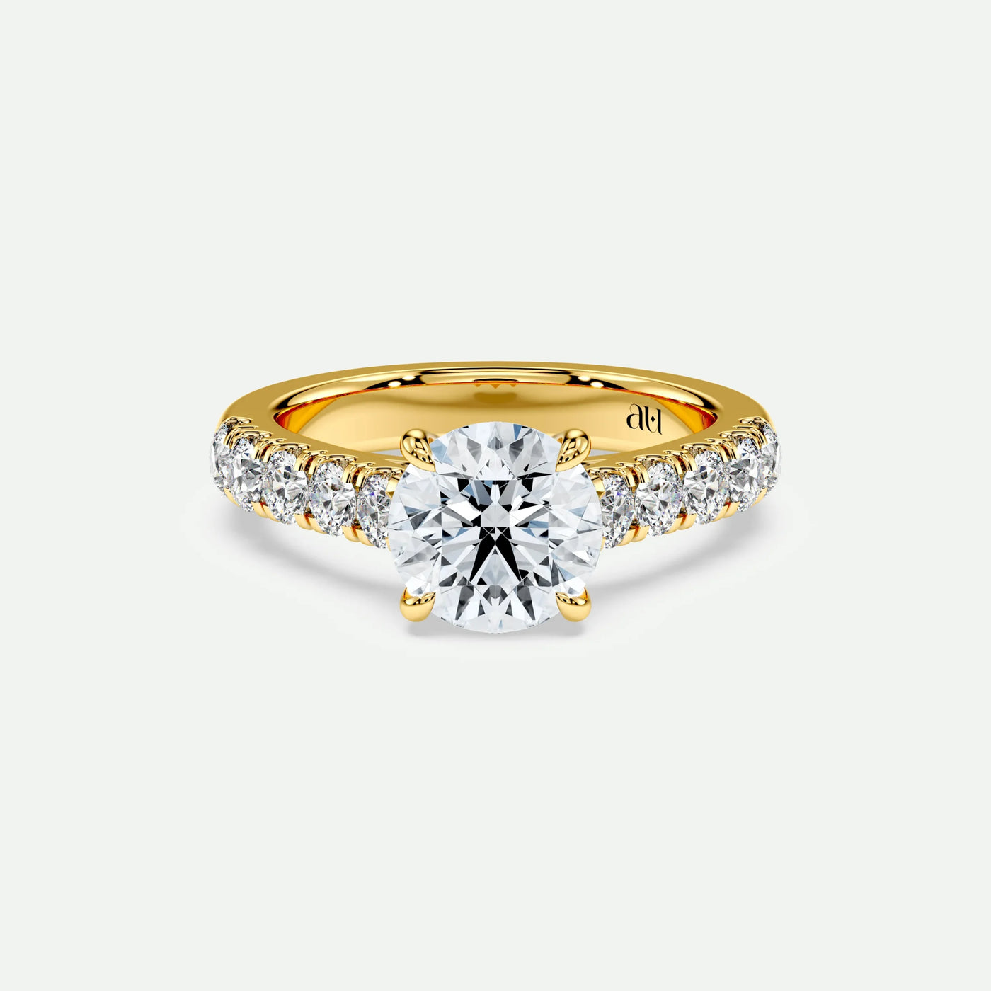 Round - Silver (Yellow Gold)