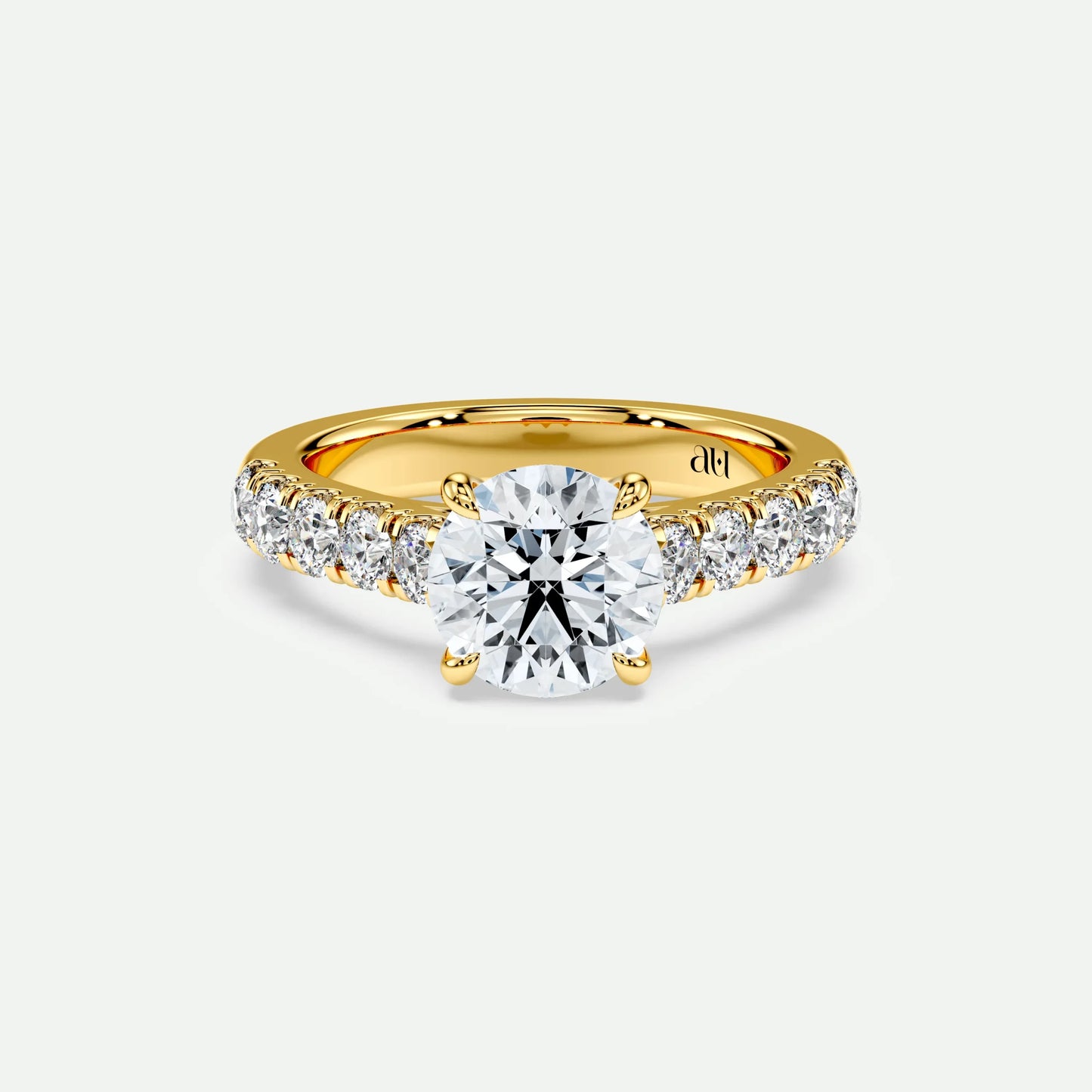 Round - Silver (Yellow Gold)