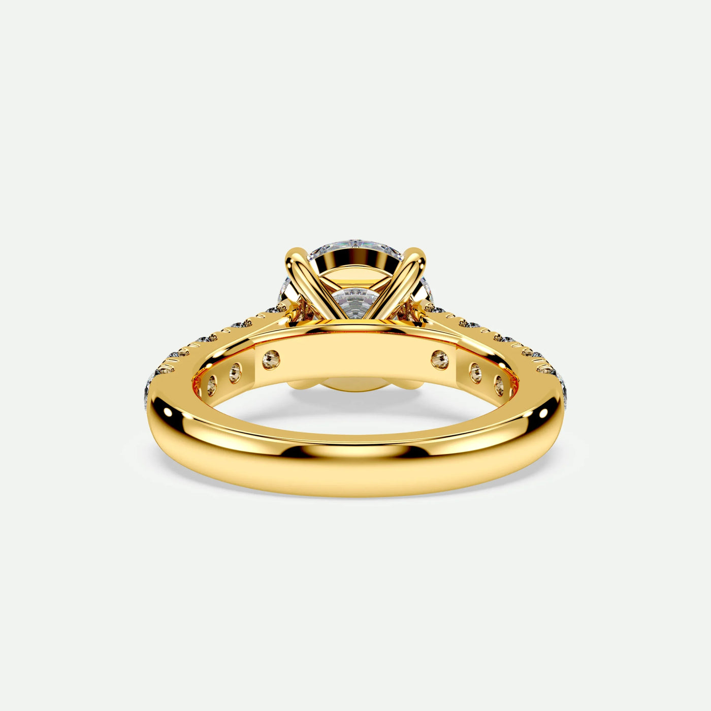 Round - Silver (Yellow Gold)