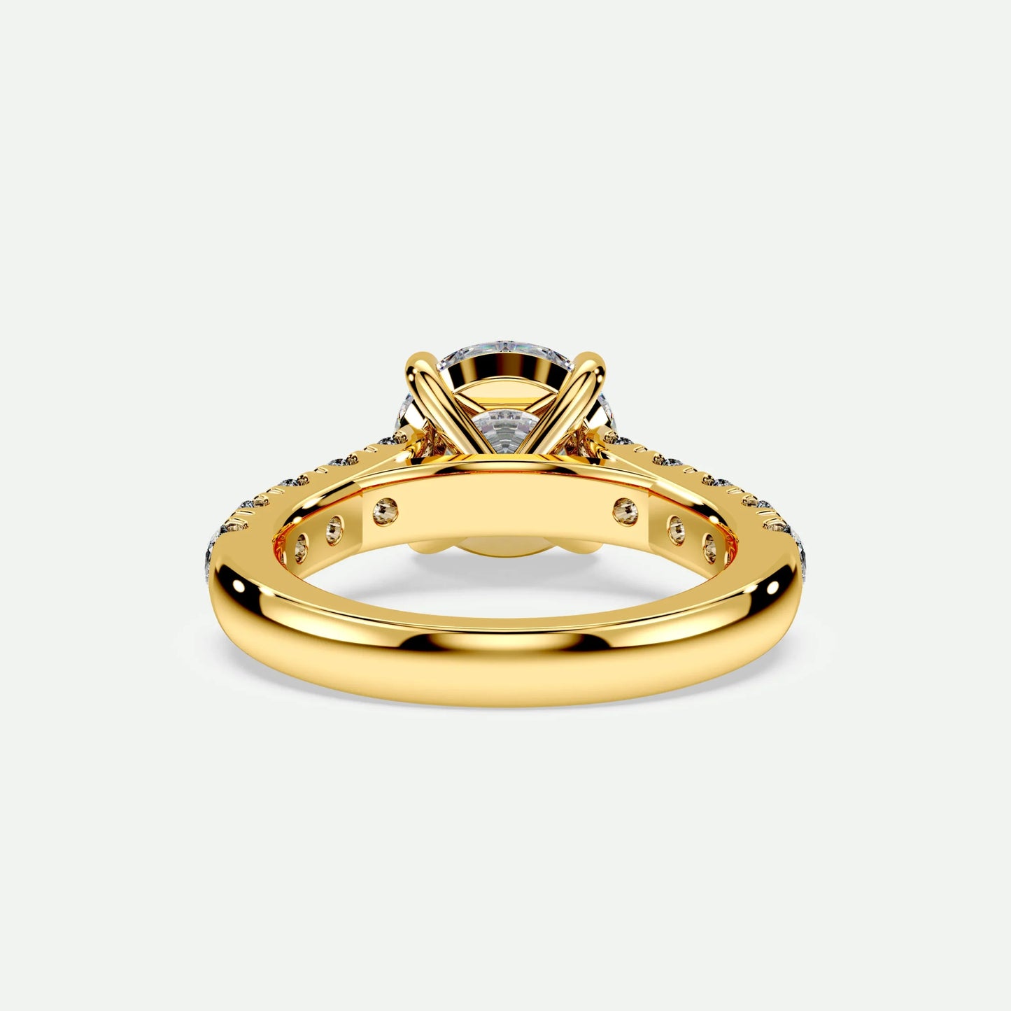 Round - Silver (Yellow Gold)