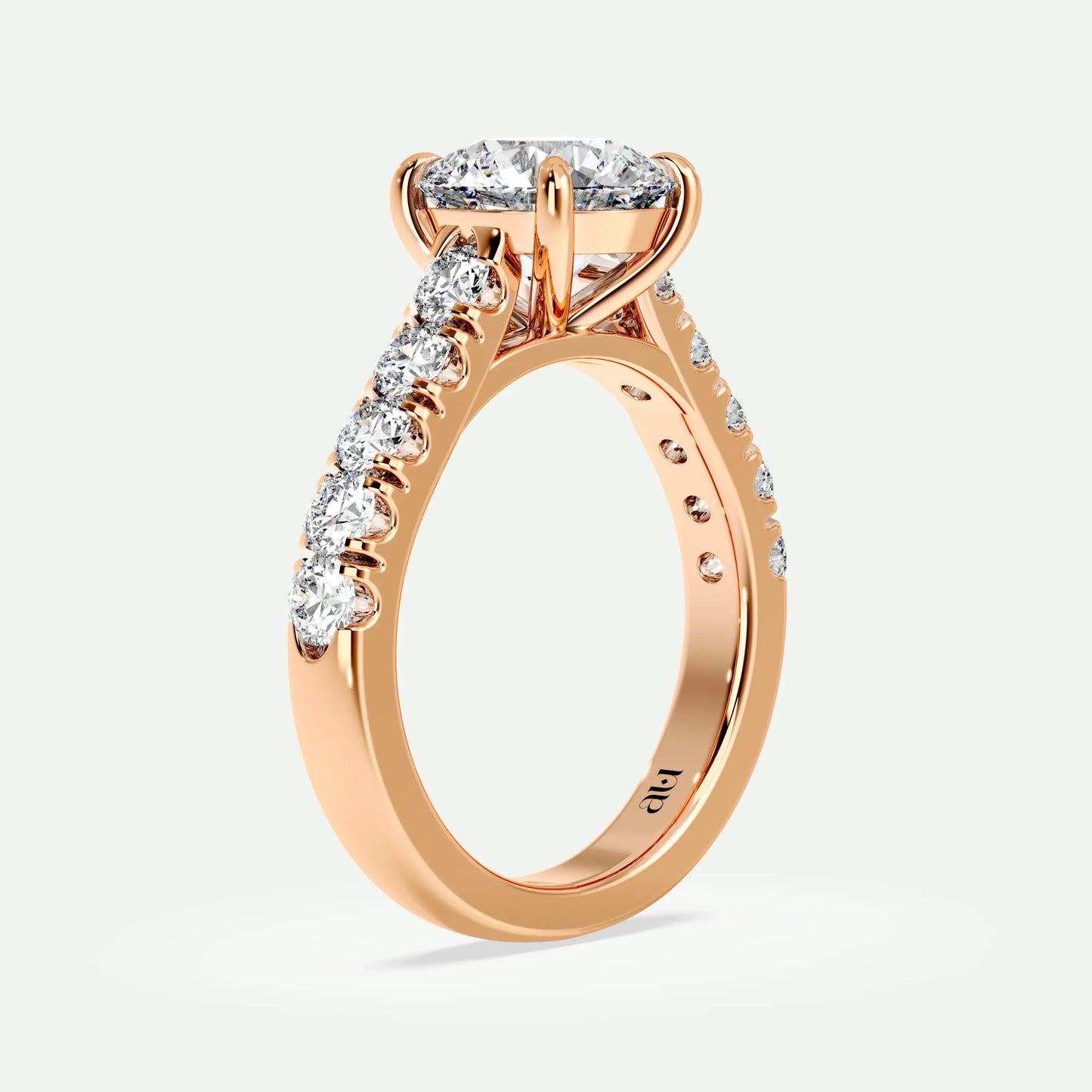 Round - Silver (Rose Gold)