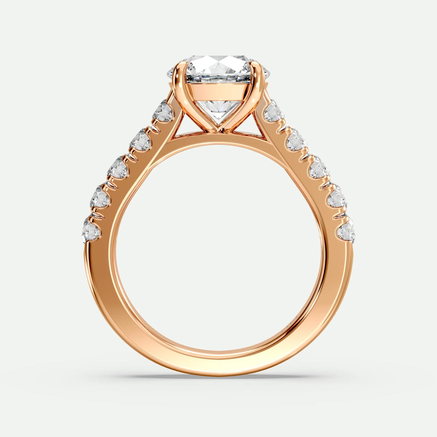 Round - Silver (Rose Gold)