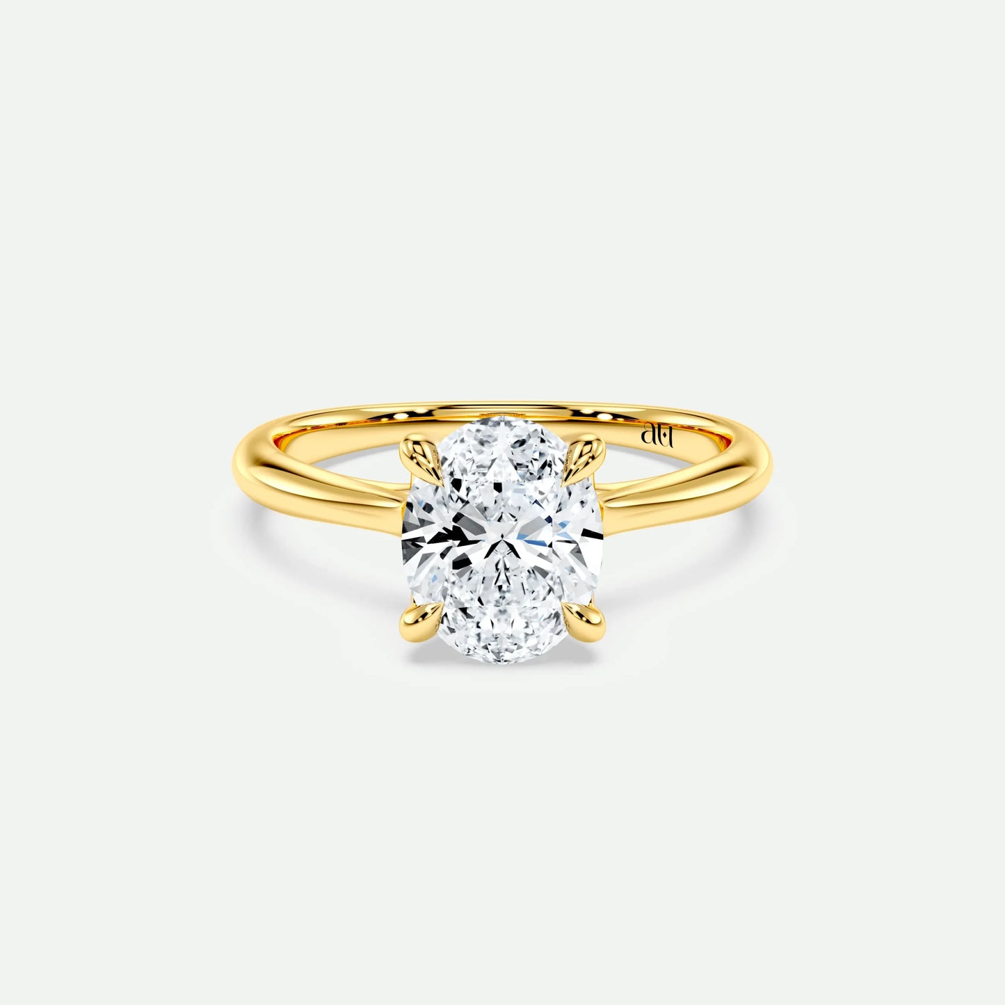 Oval - Silver (Yellow Gold)