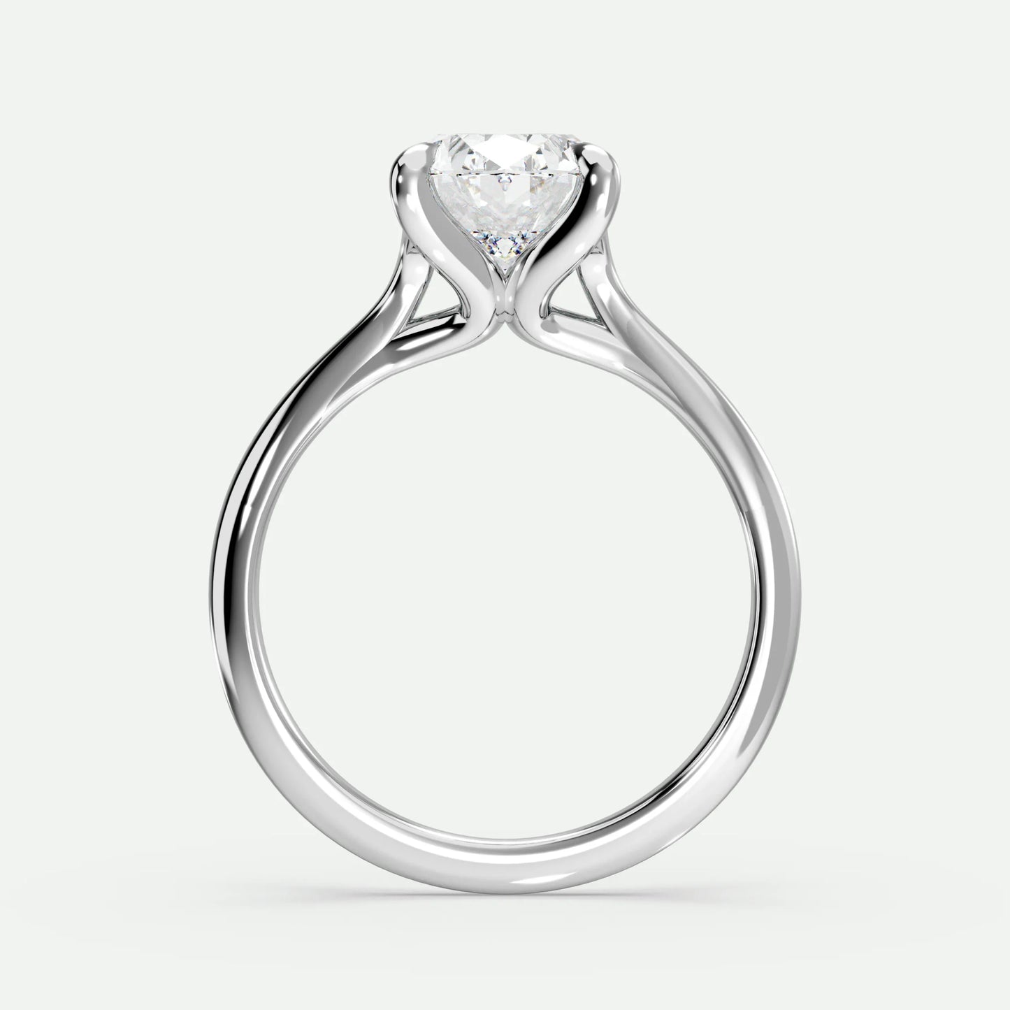 Oval - Silver (White Gold)