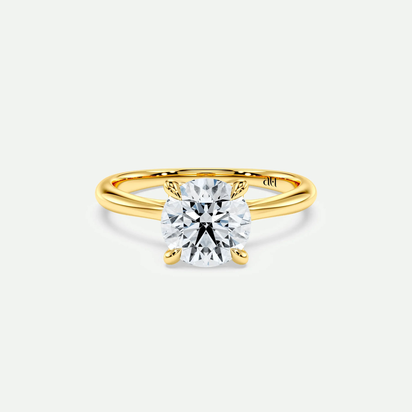 Round - Silver (Yellow Gold)