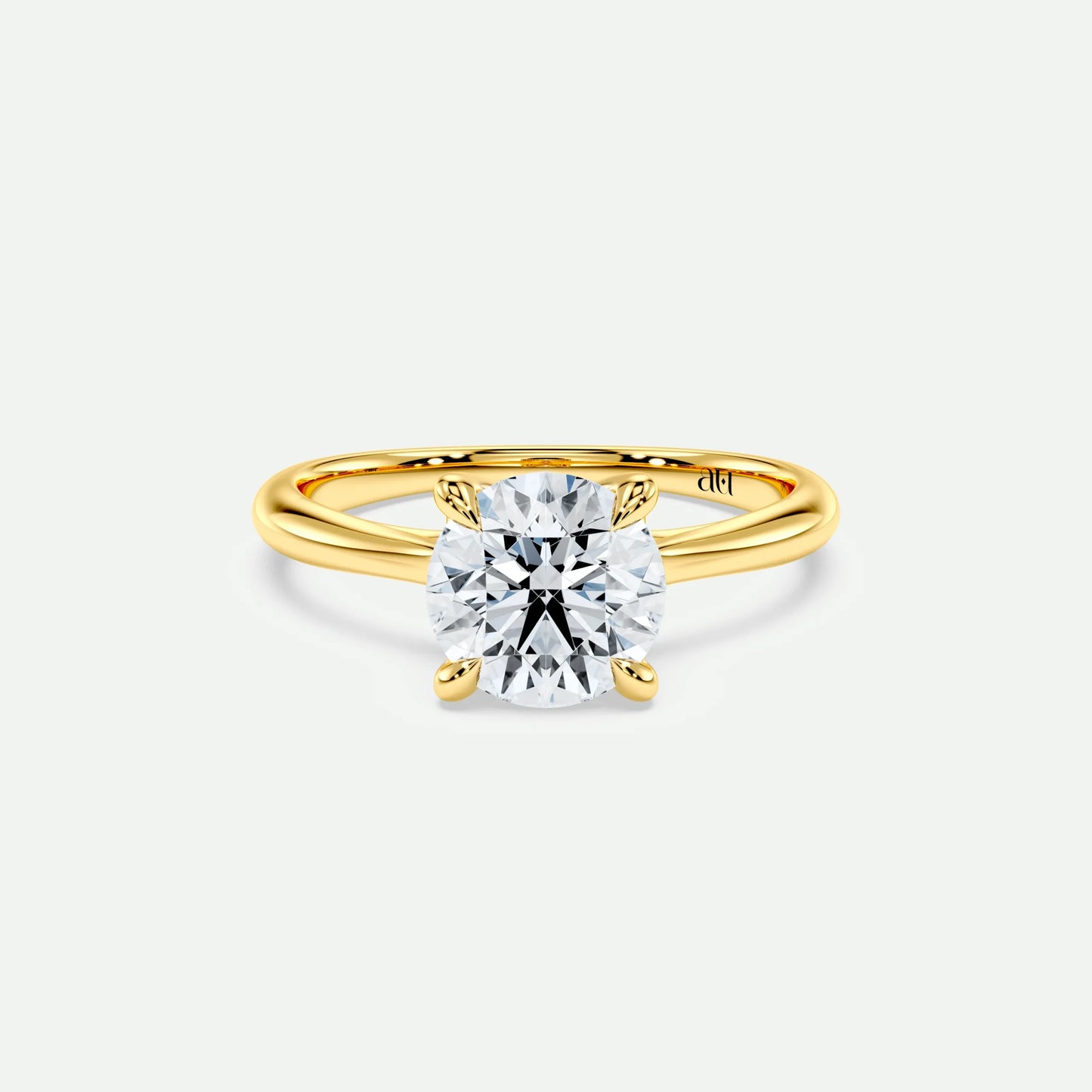 Round - Silver (Yellow Gold)