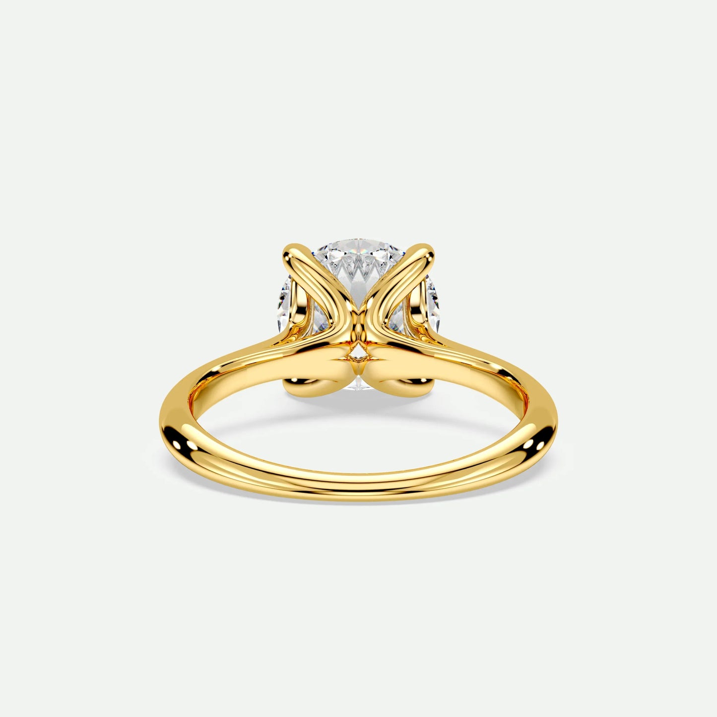 Round - Silver (Yellow Gold)