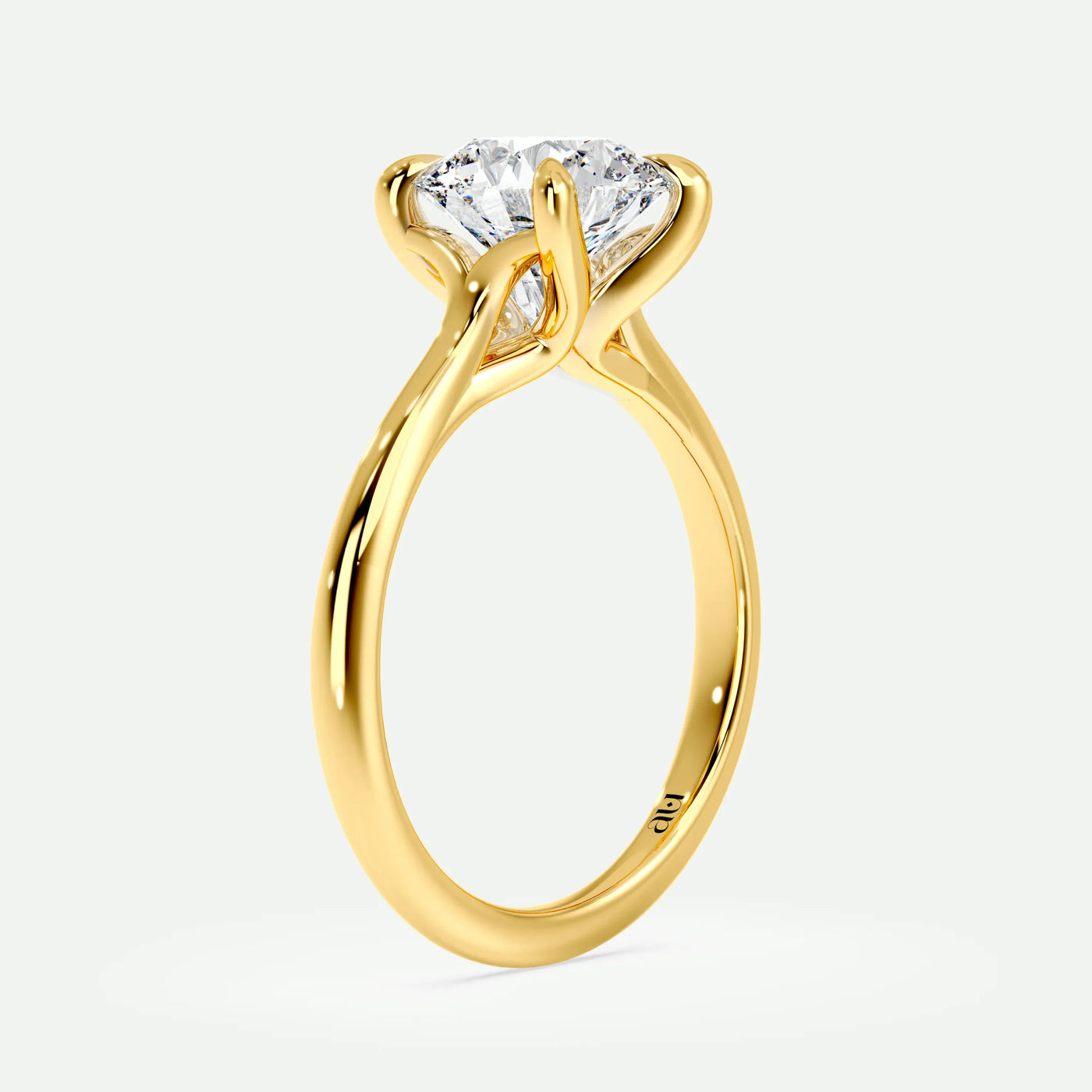 Round - Silver (Yellow Gold)