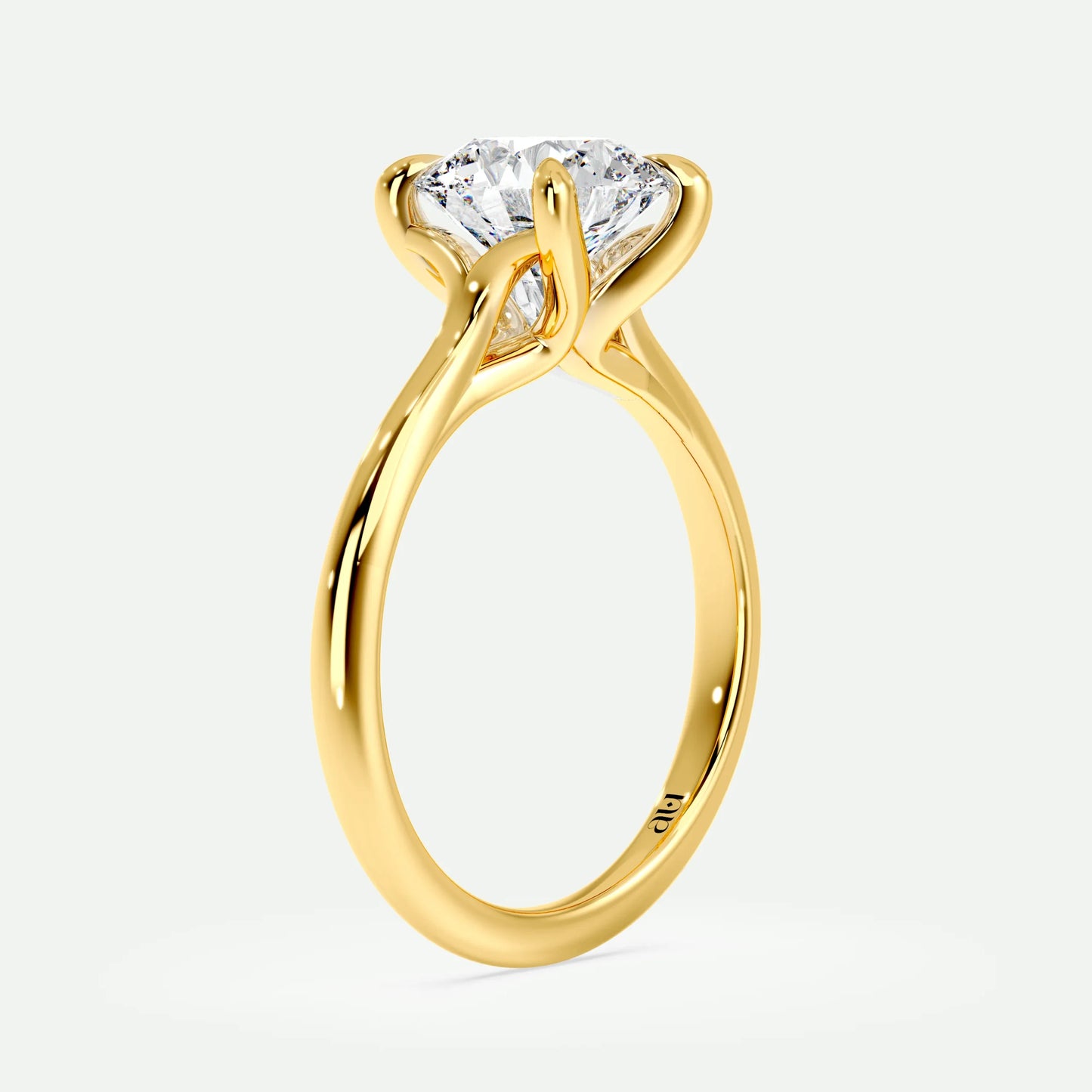Round - Silver (Yellow Gold)