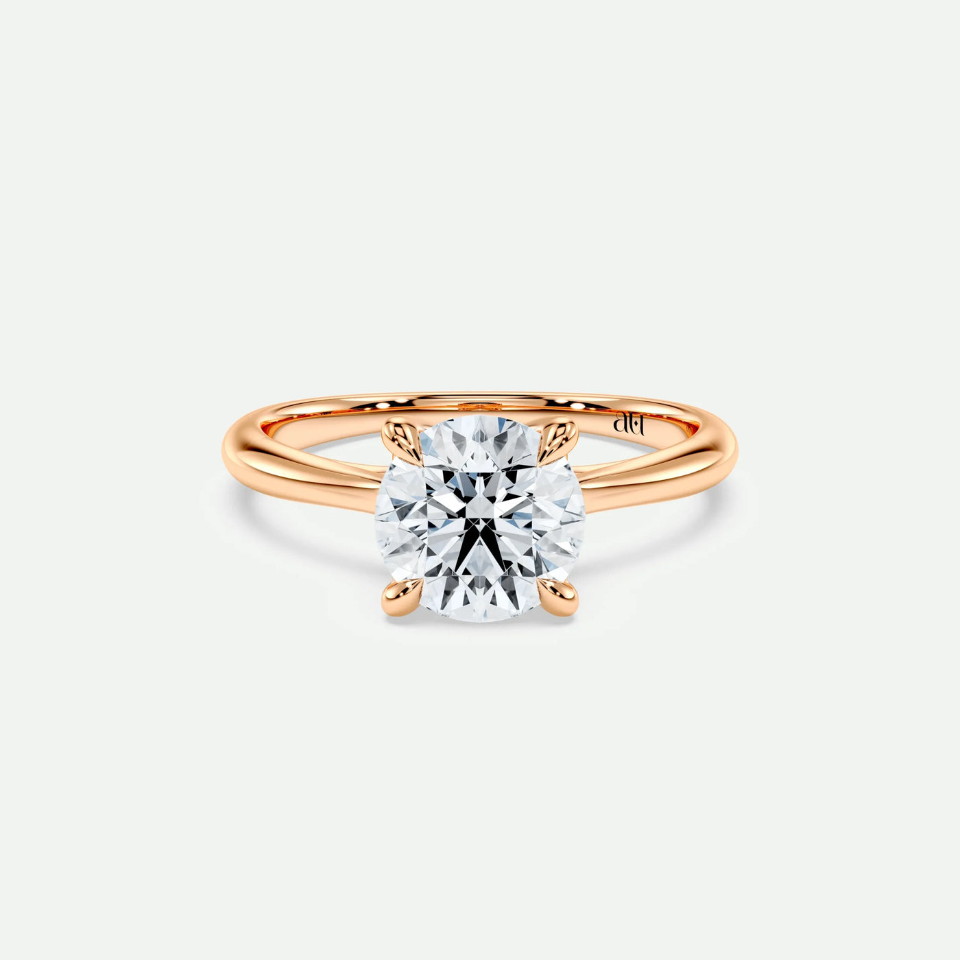 Round - Silver (Rose Gold)