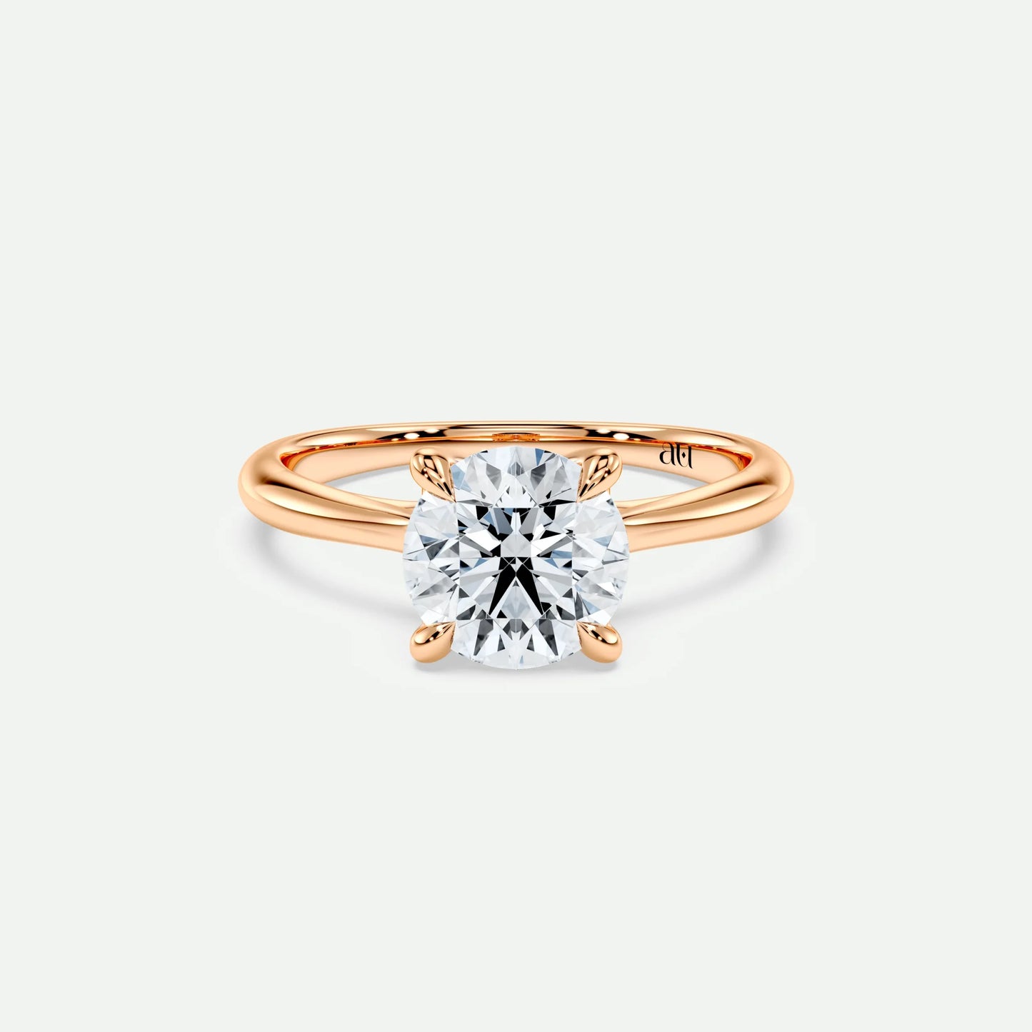 Round - Silver (Rose Gold)