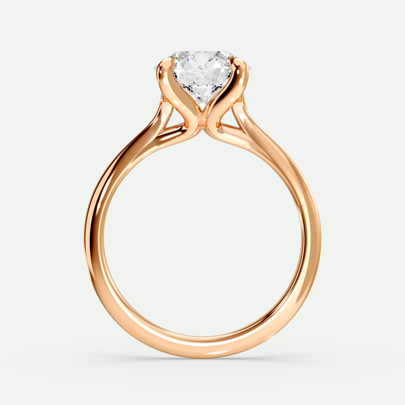Round - Silver (Rose Gold)