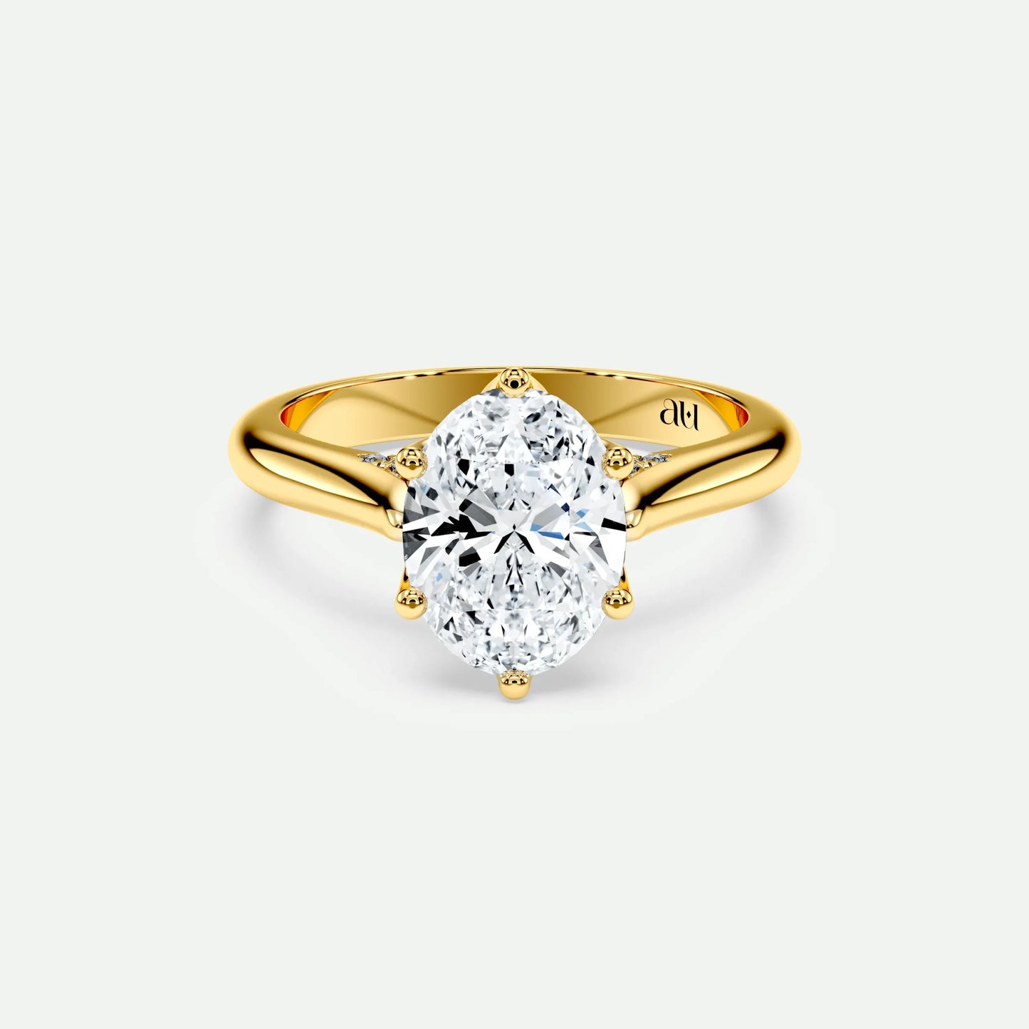Oval - Silver (Yellow Gold)