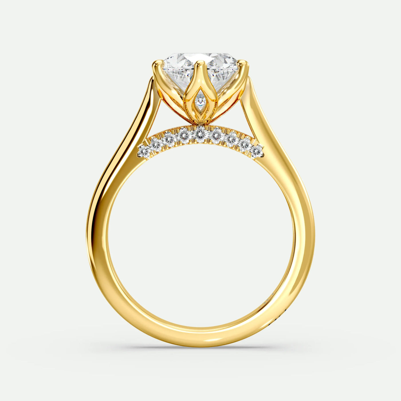 Oval - Silver (Yellow Gold)