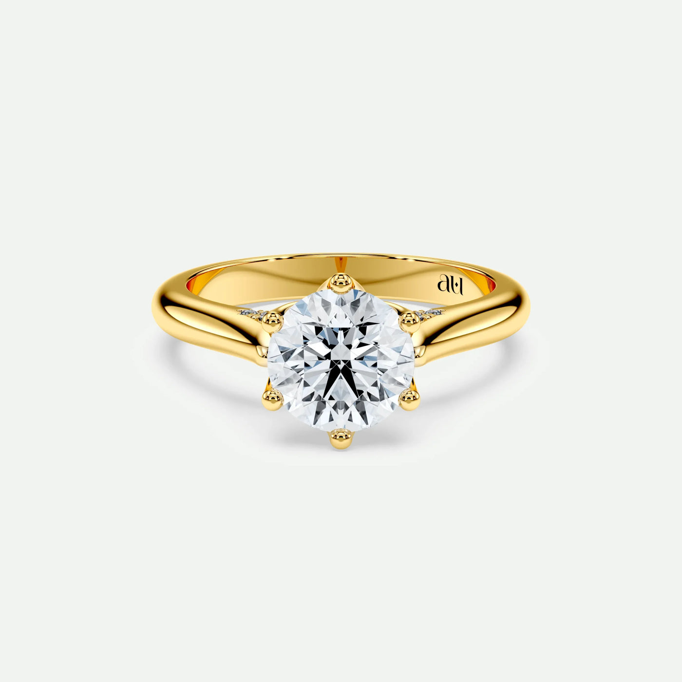 Round - Silver (Yellow Gold)