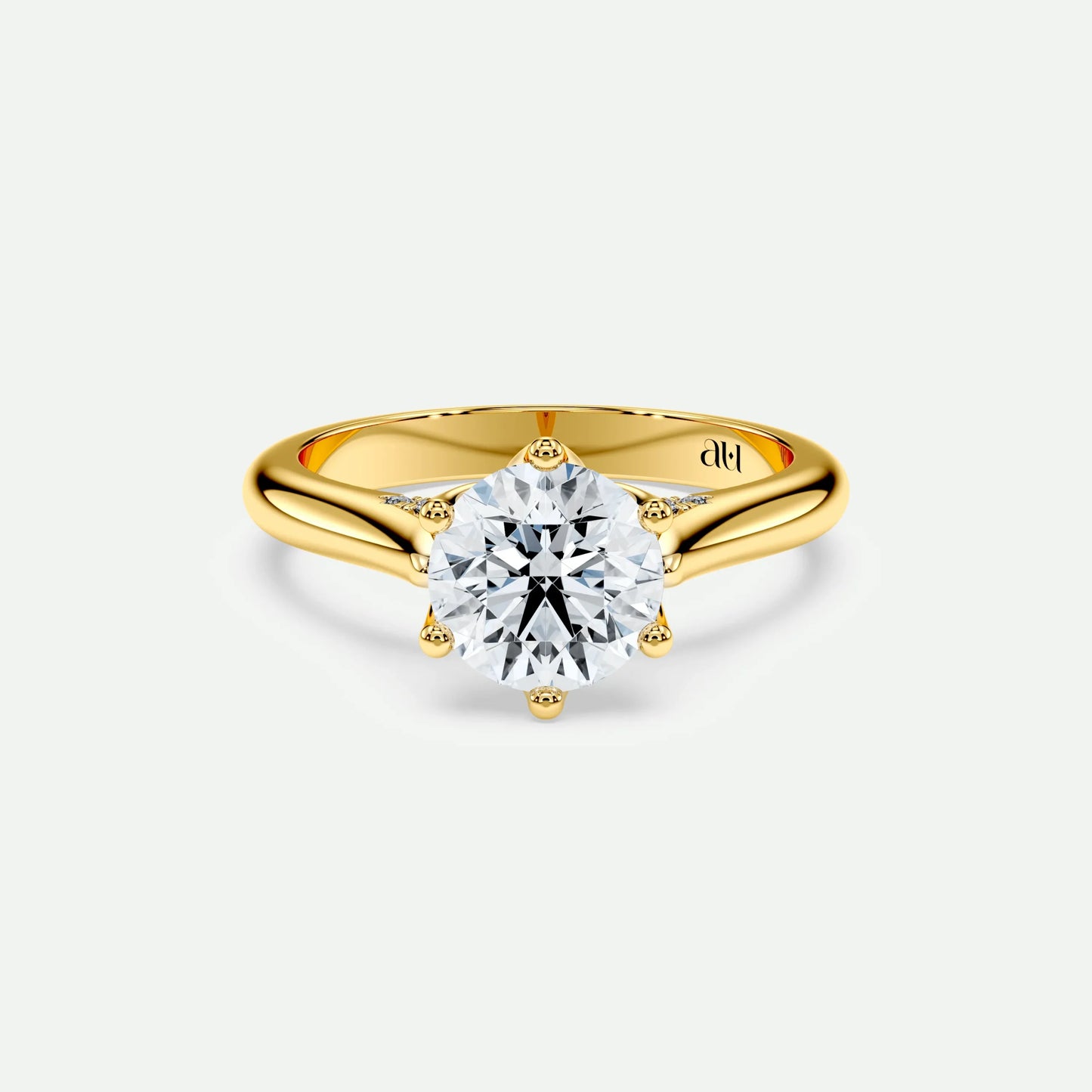 Round - Silver (Yellow Gold)