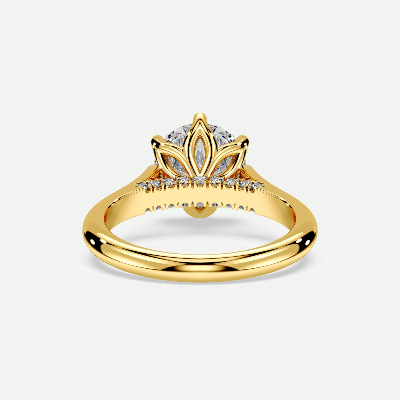 Round - Silver (Yellow Gold)