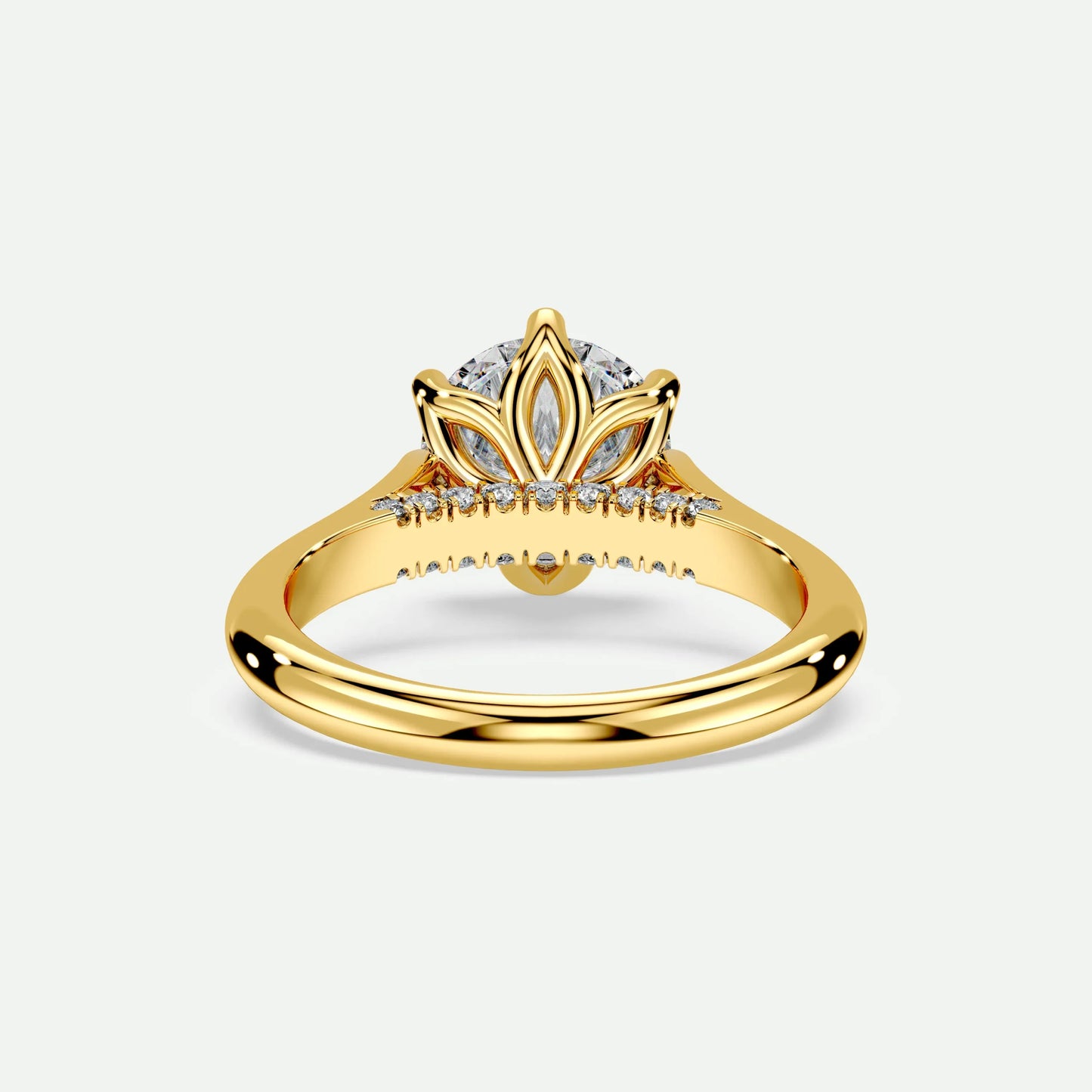 Round - Silver (Yellow Gold)
