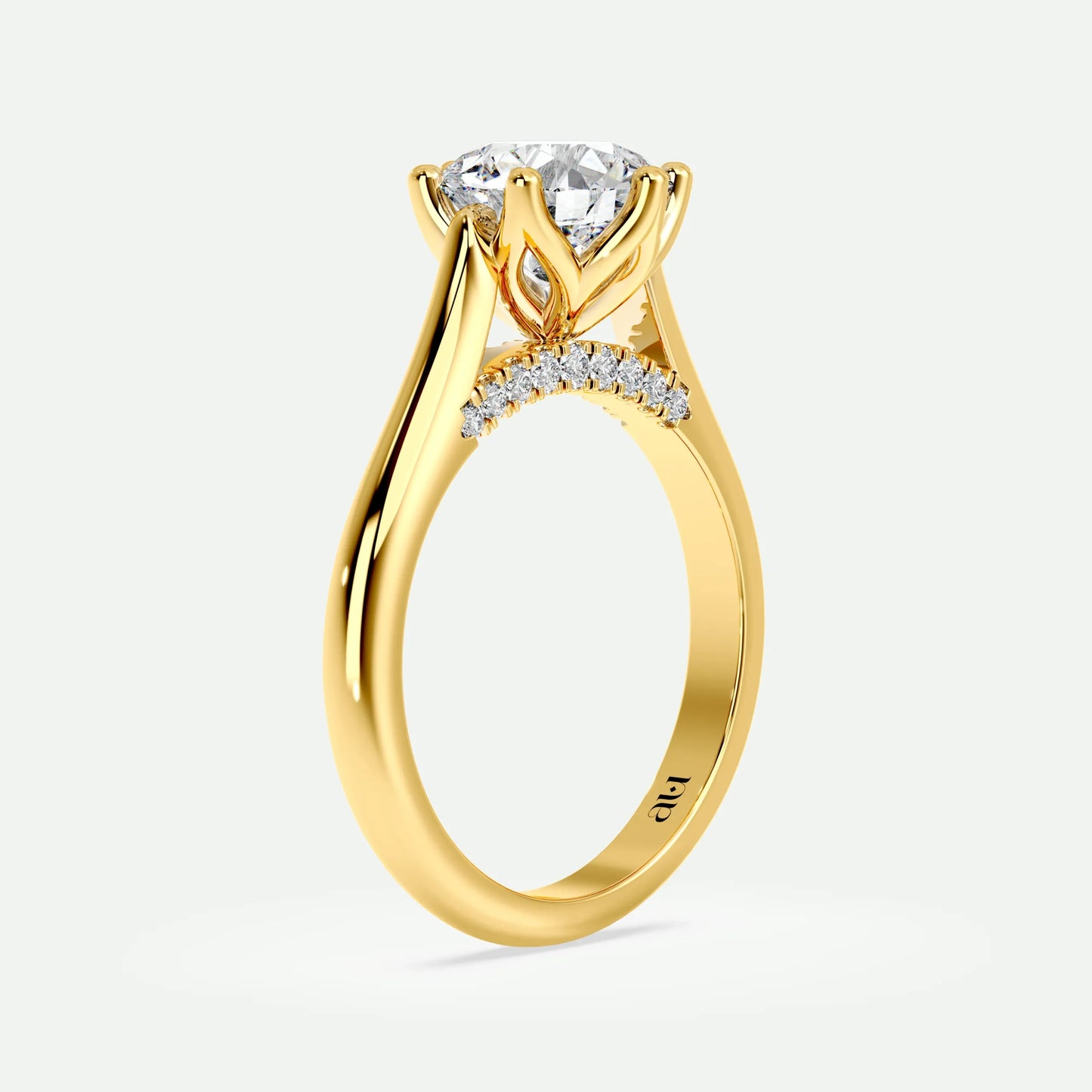 Round - Silver (Yellow Gold)