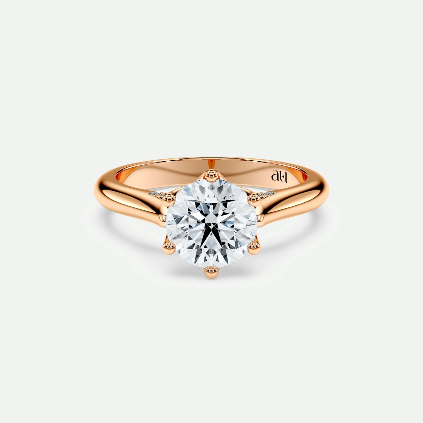 Round - Silver (Rose Gold)