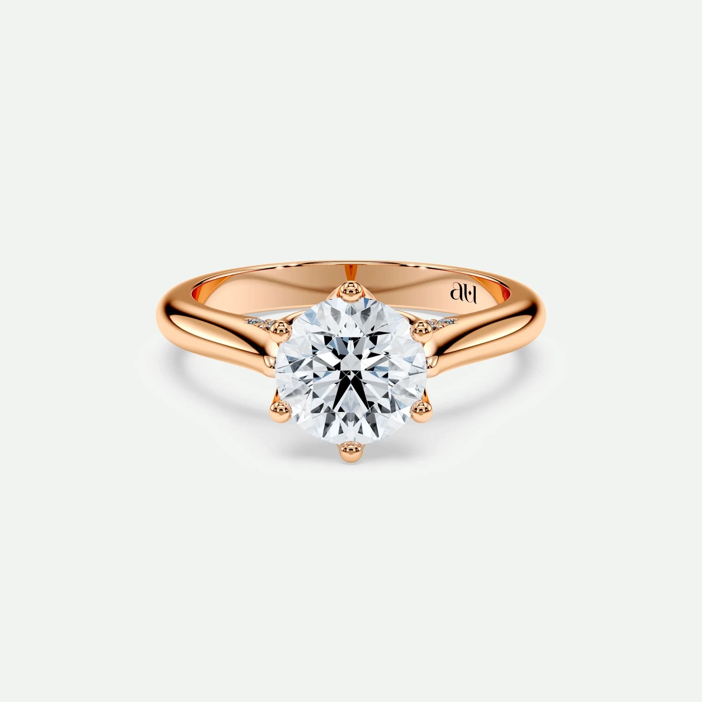 Round - Silver (Rose Gold)