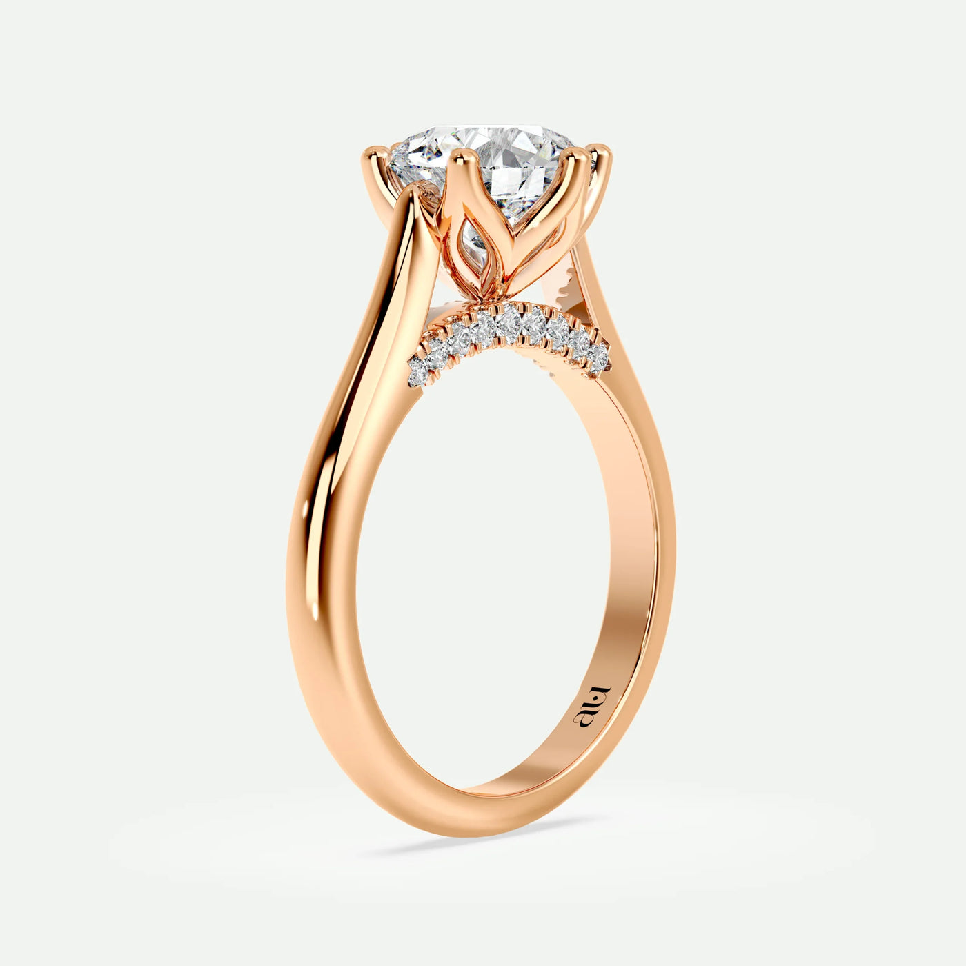 Round - Silver (Rose Gold)